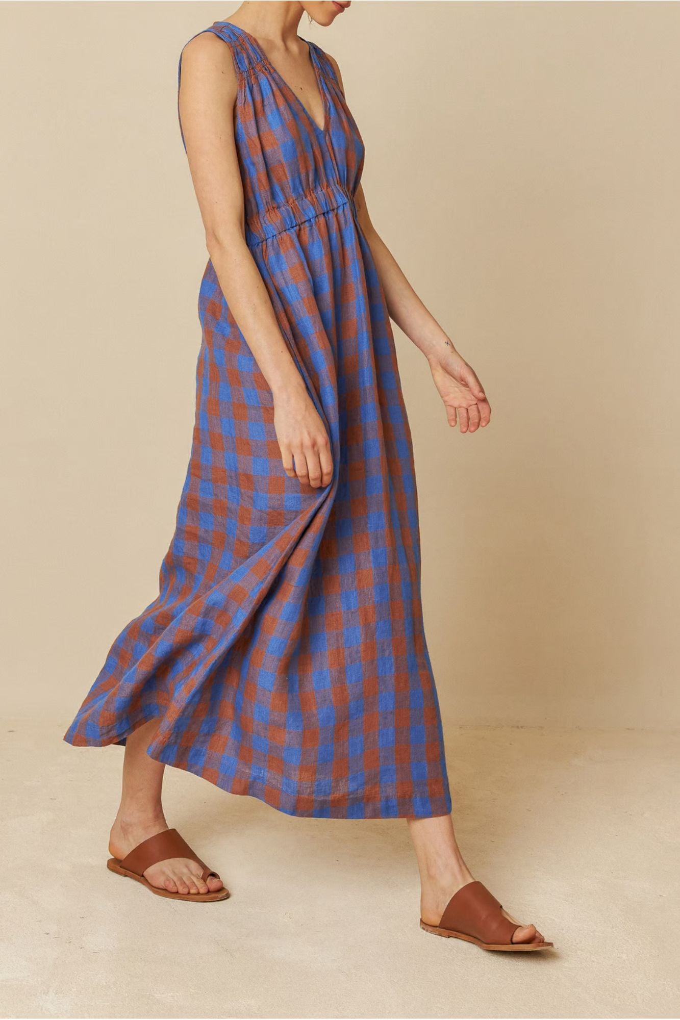 Long Checkered Dress