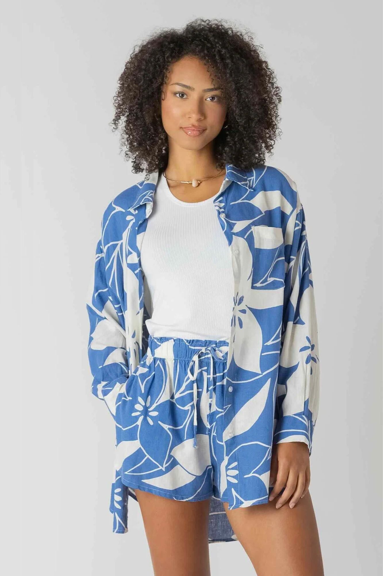 Button Front Linen Shirt