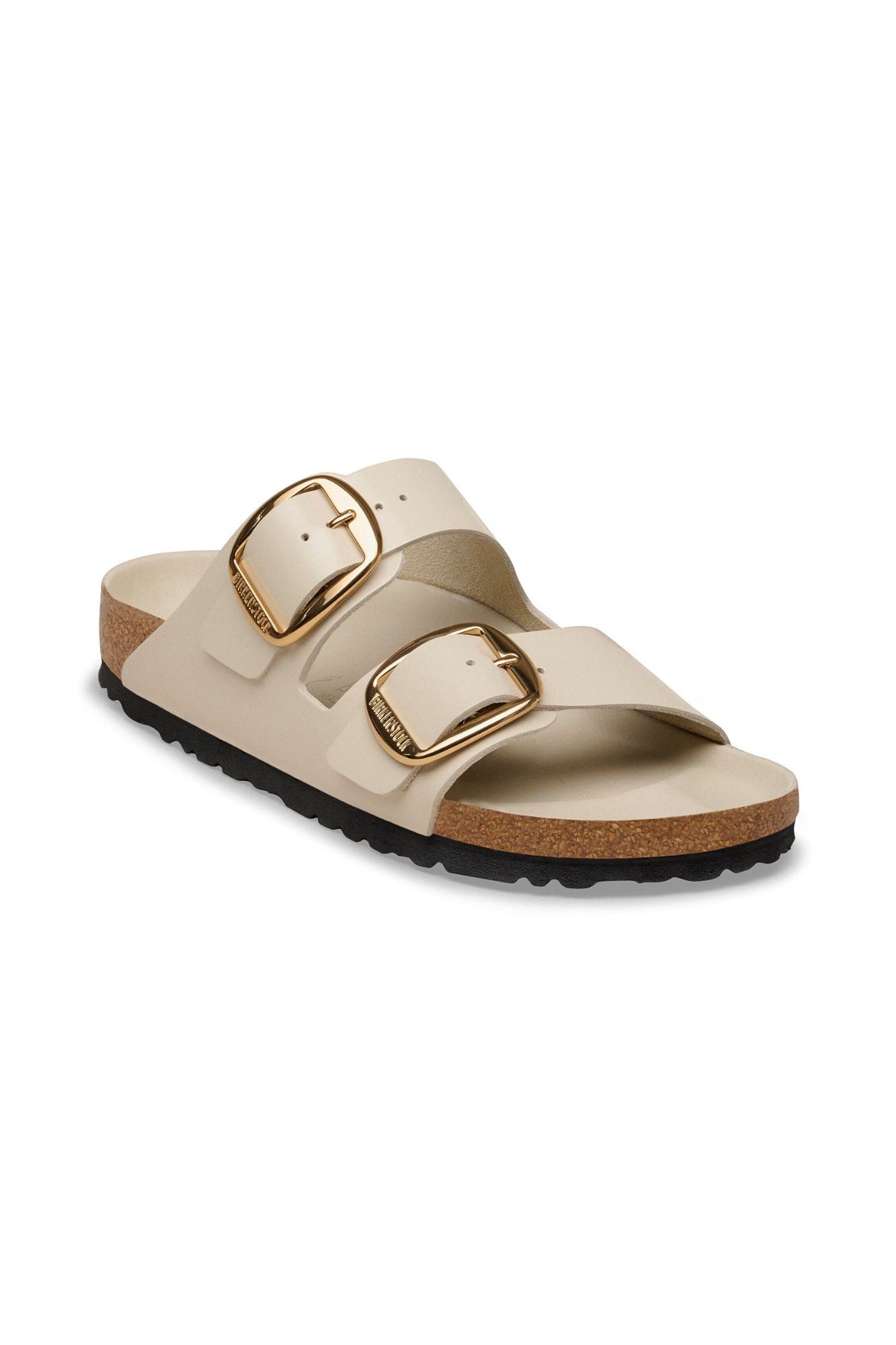 Arizona Big Buckle Natural Leather Patent I Narrow