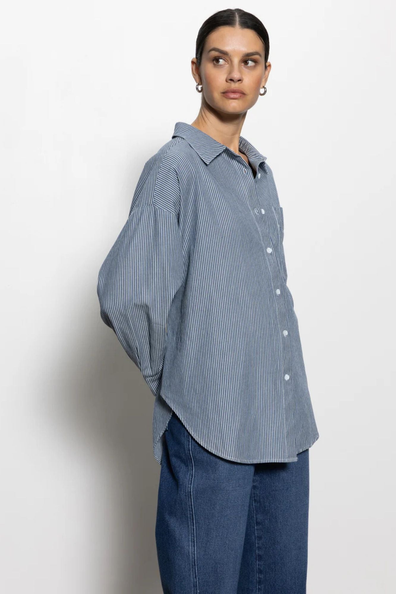 Boyfriend Tie Back Shirt