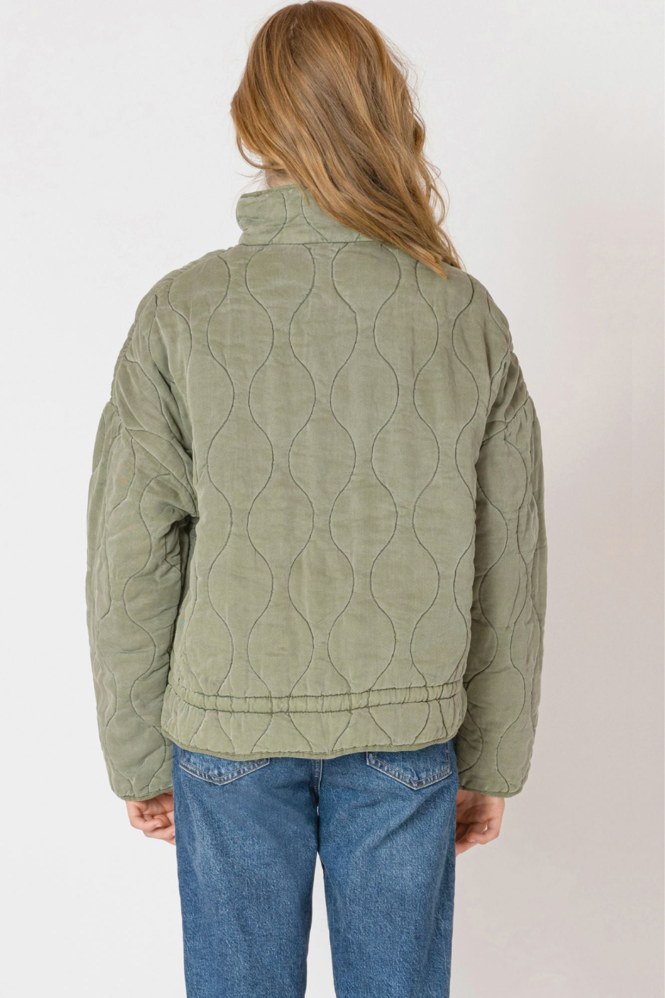 Drawstring Quilted Jacket