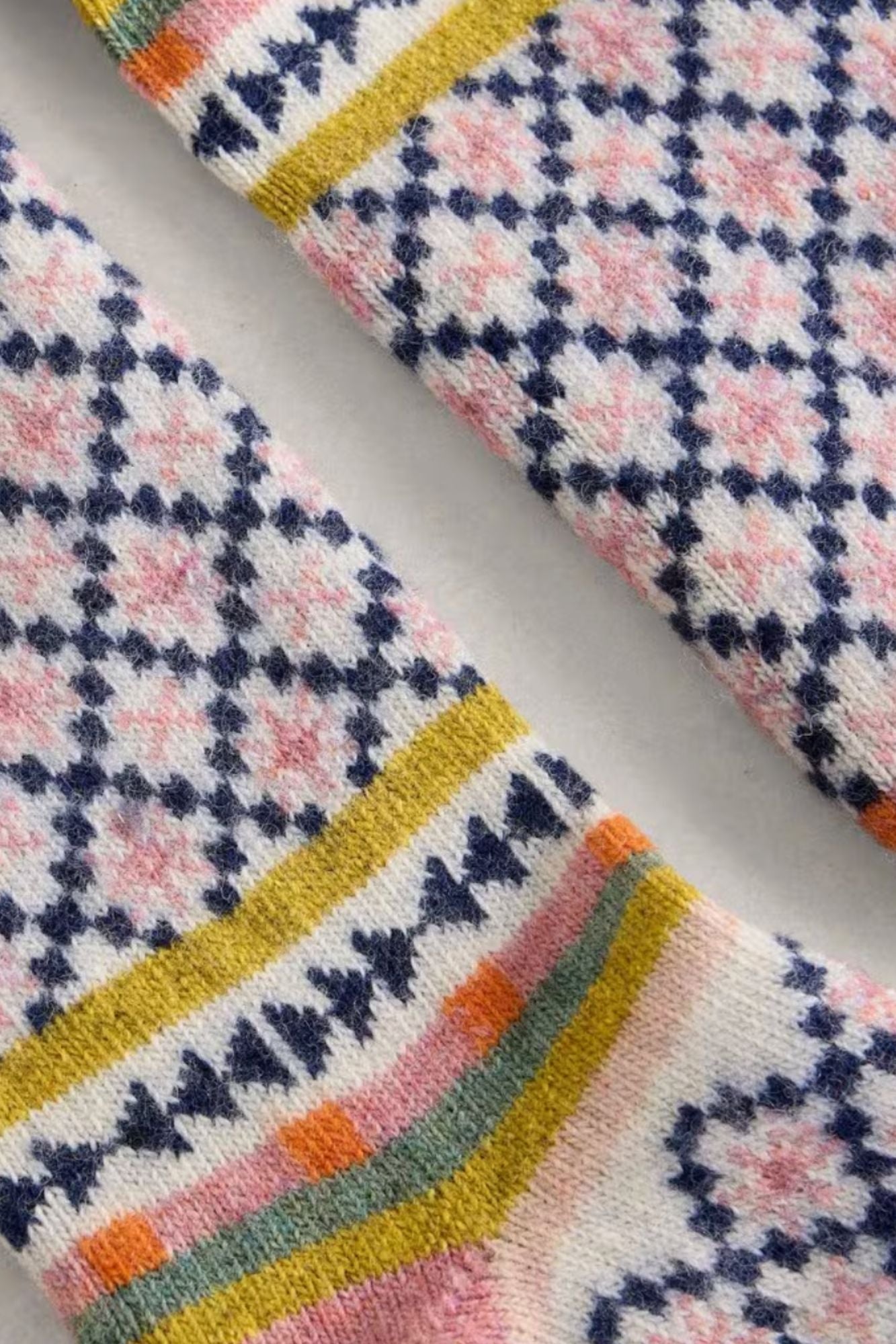 Star Fairisle Wool Sock