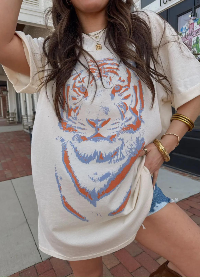 Robe t-shirt Tiger Pochoir