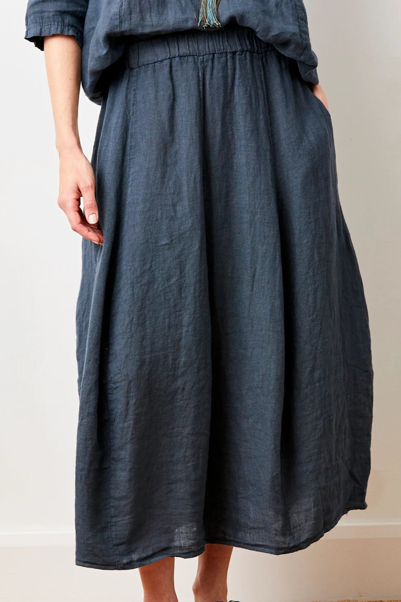Solene Linen Bubble Skirt