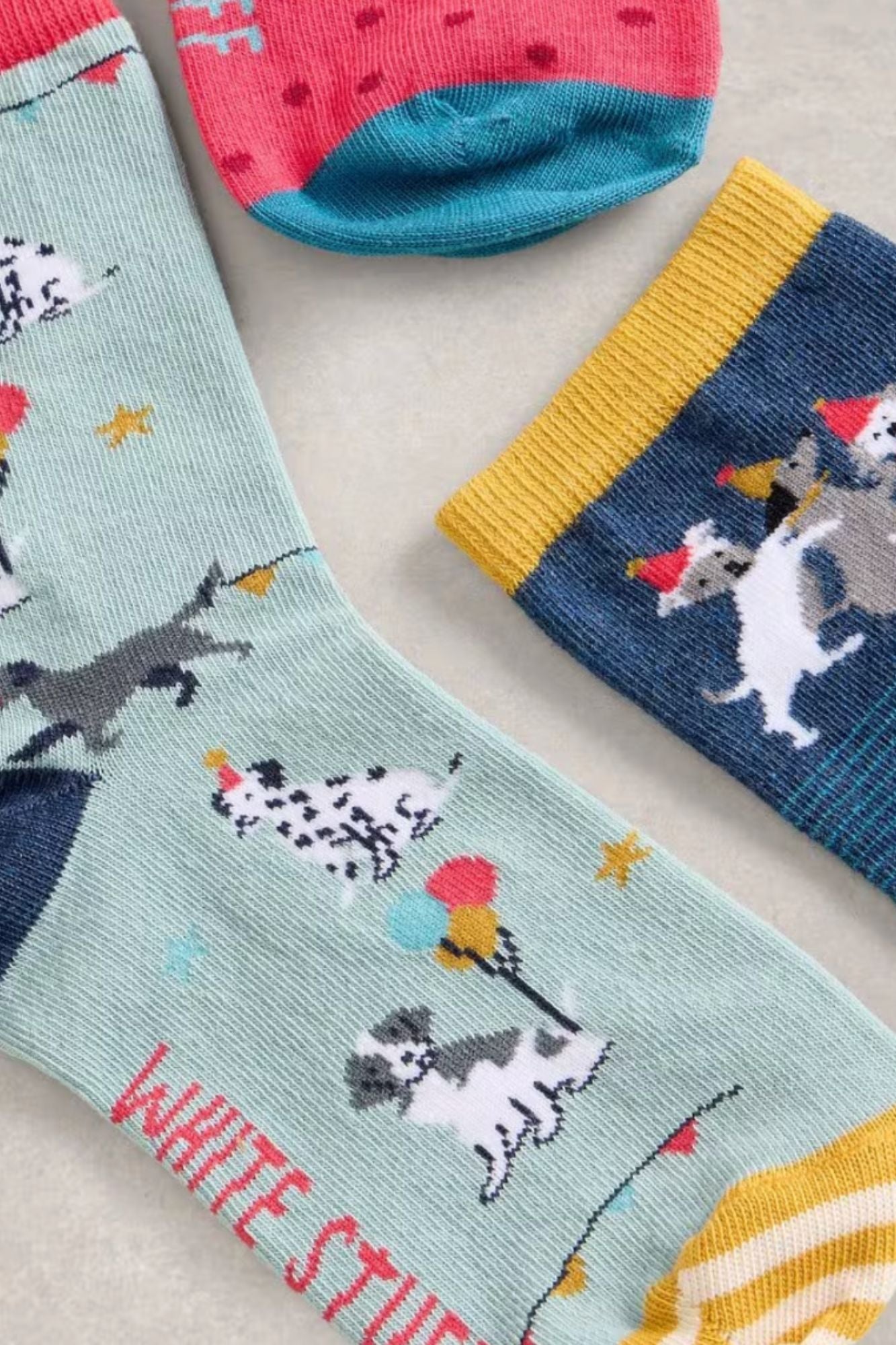 3 Pack Party Dogs Ankle Socks