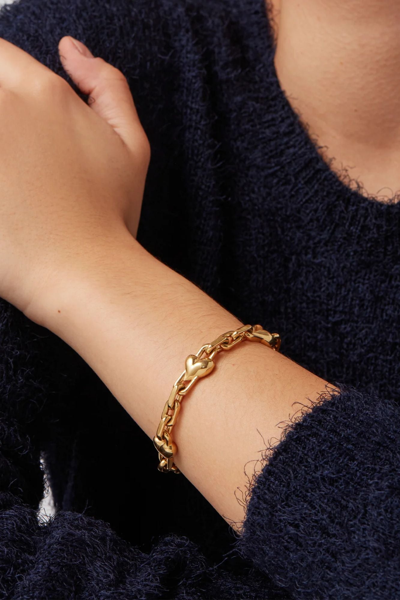 Art Heart Chain Bracelet