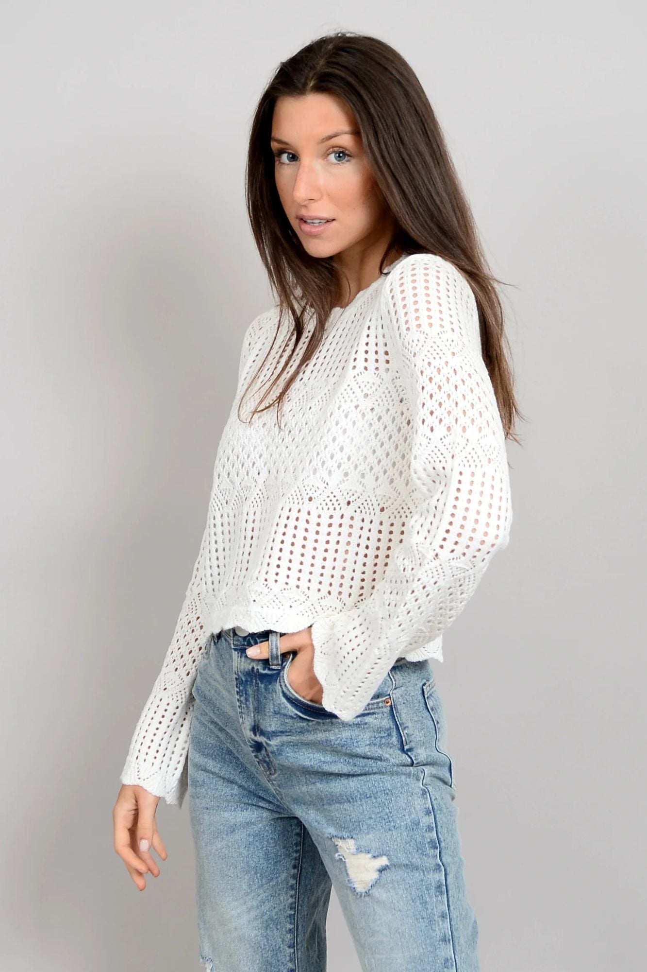 Zahia Long Sleeve Crew Neck