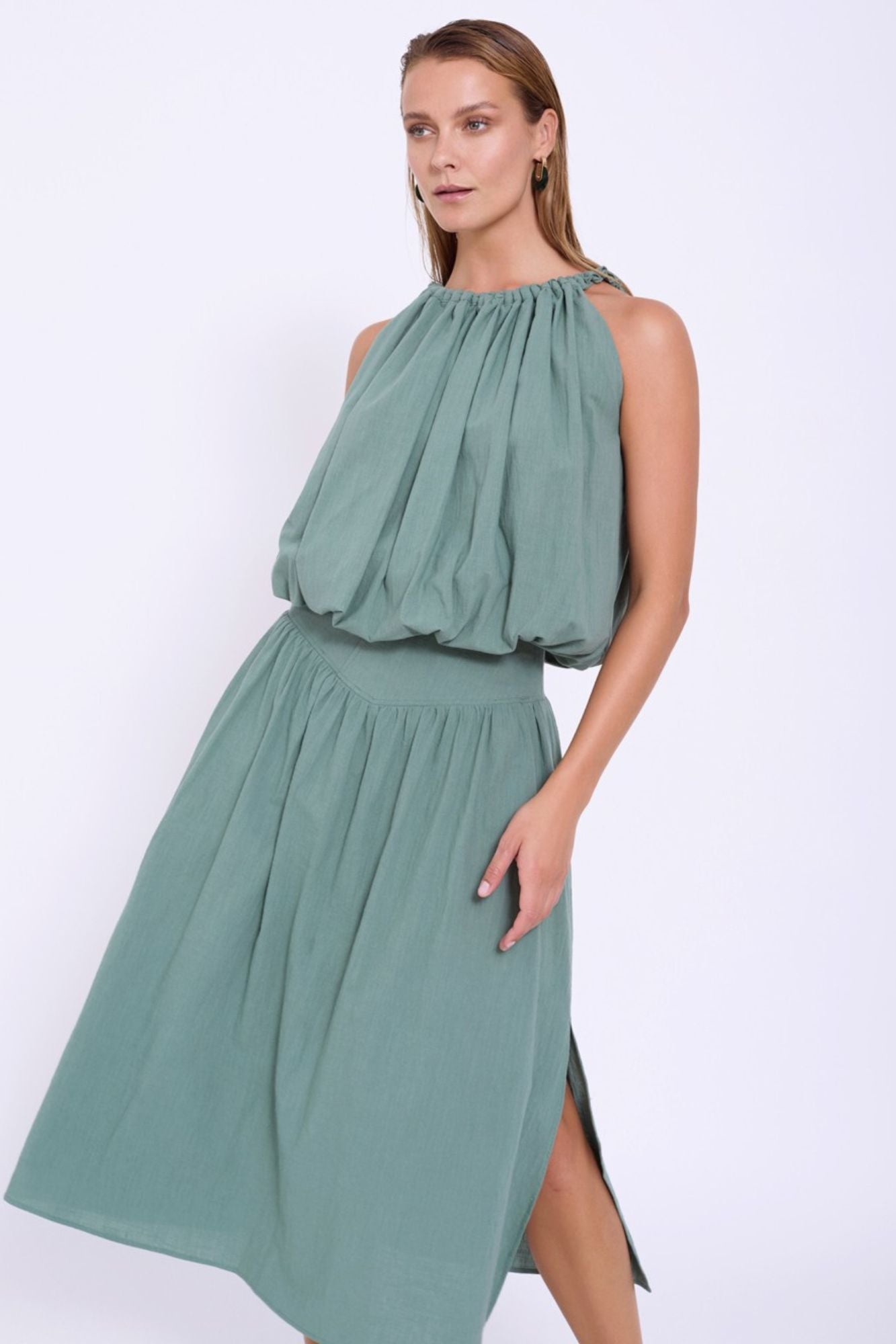 Cotton Ruffled Volume Top