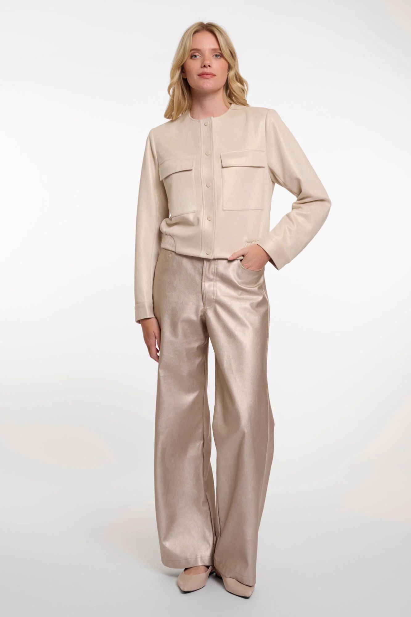 Hevi Cropped Bomber Jacket