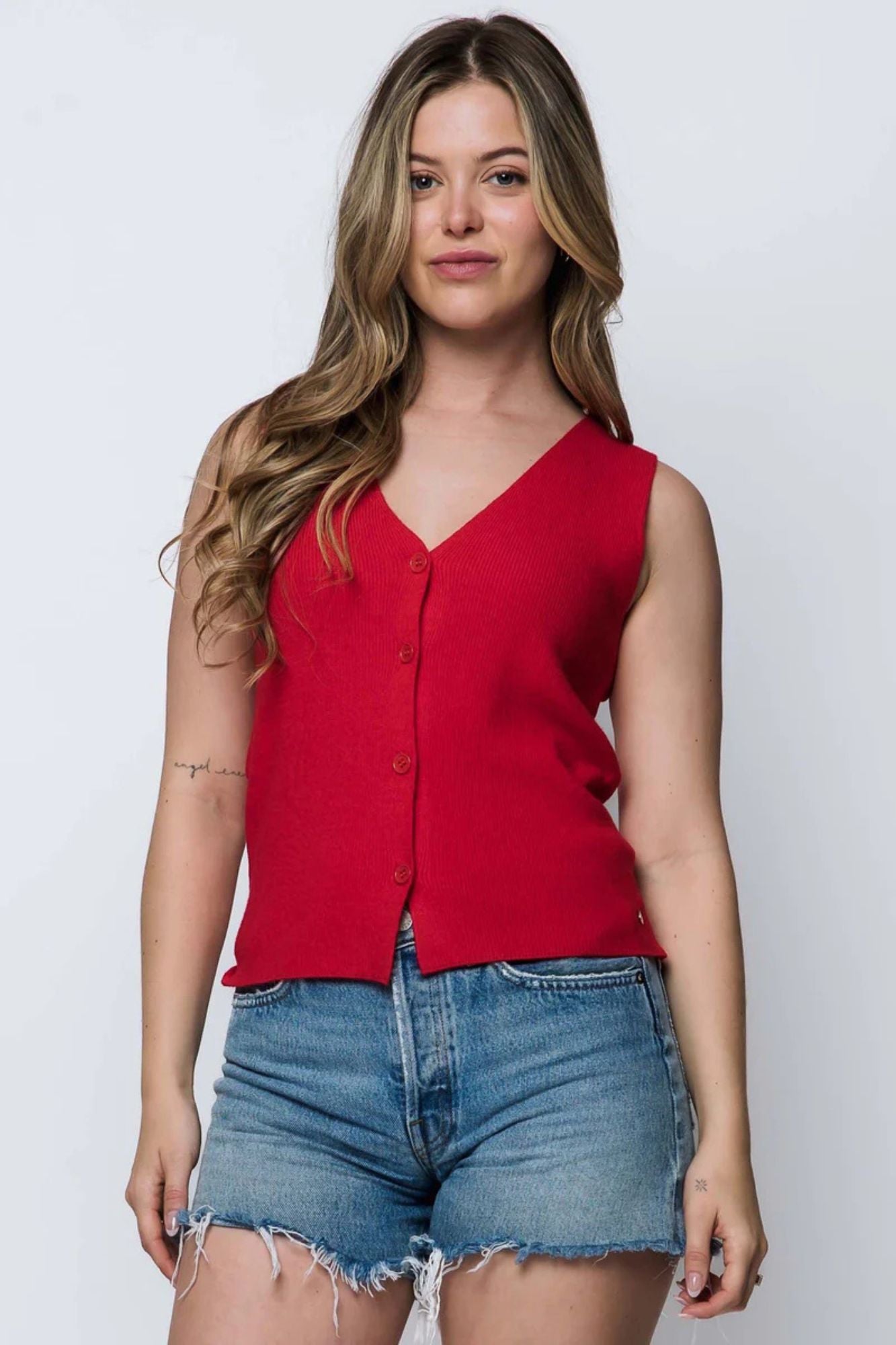 Ava Soft Rib Sweater Vest