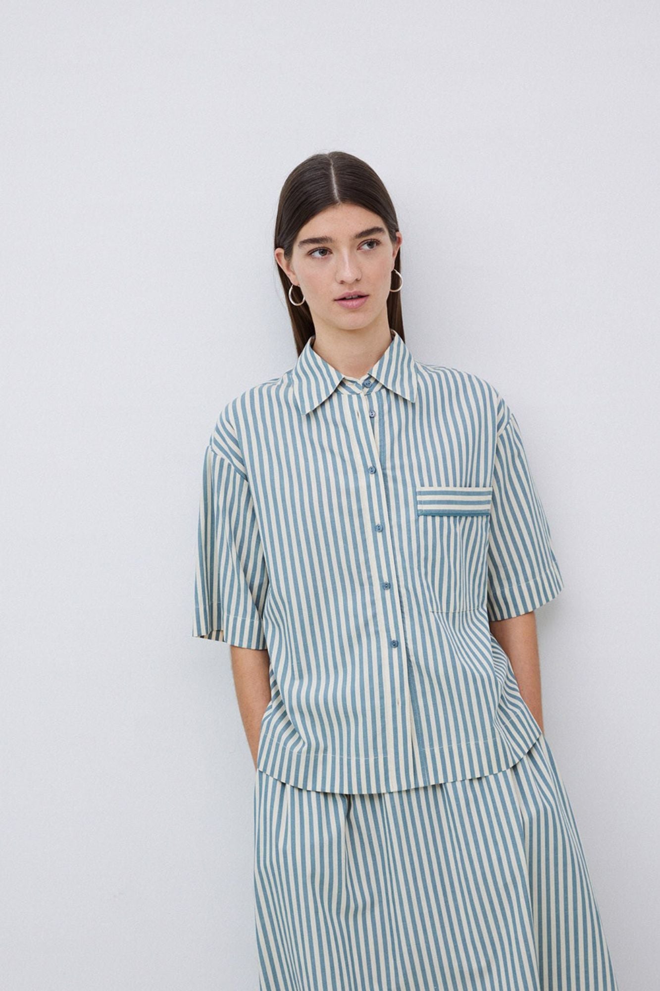 Striped Poplin Shirt