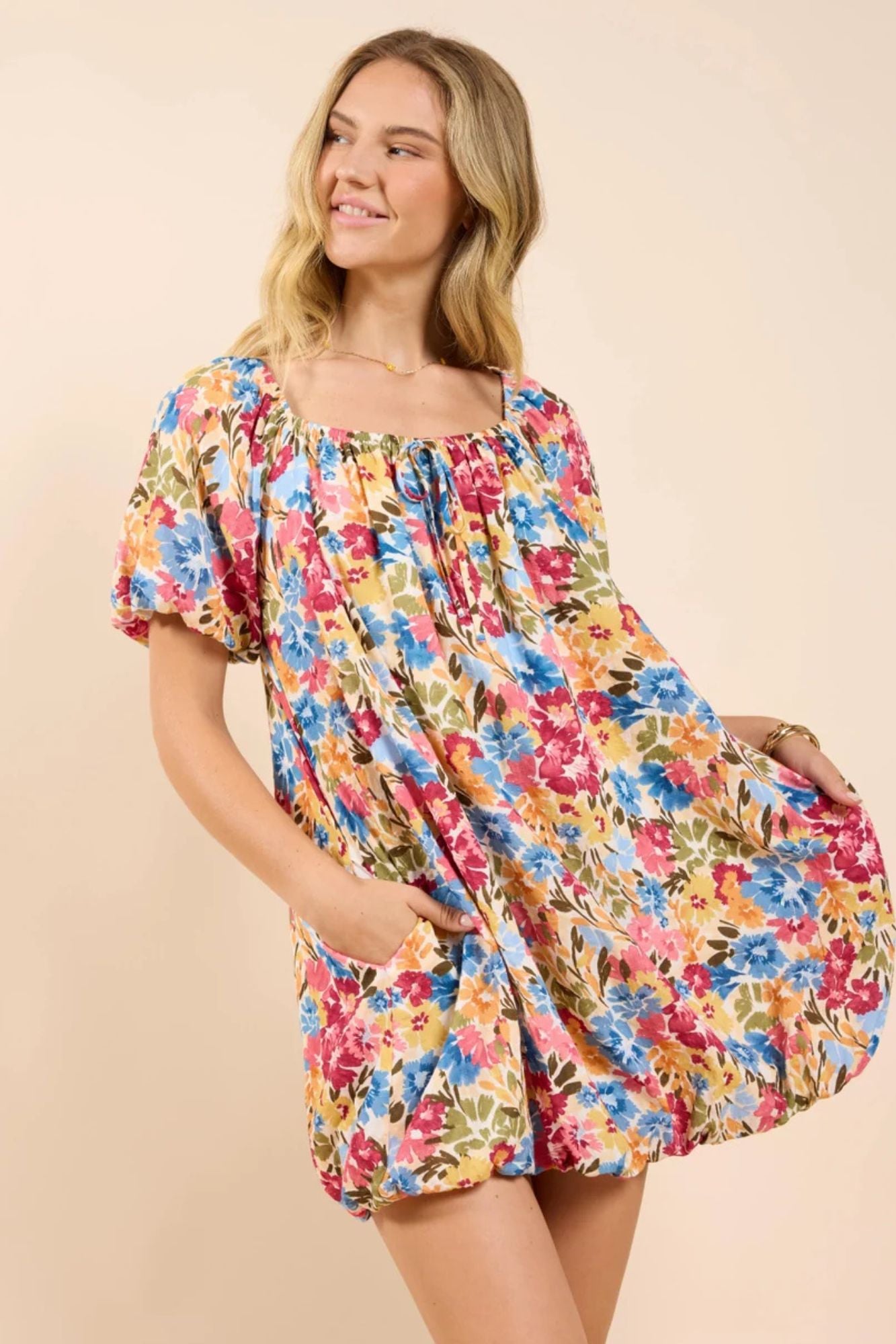 Nature's Palette Babydoll Bubble Dress