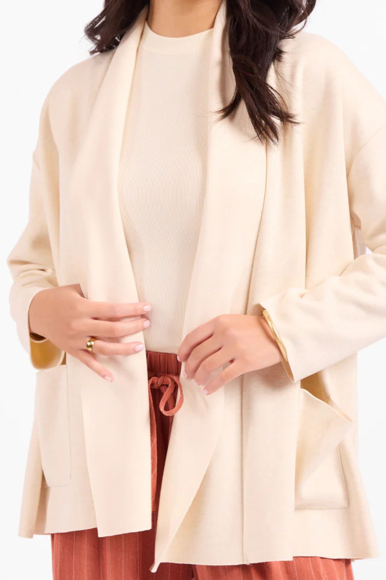 Alessia Shawl Collar Open Coat