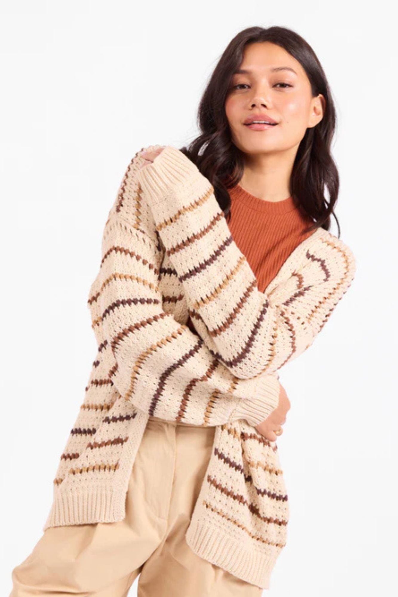 Lost Range Stripe Cardigan