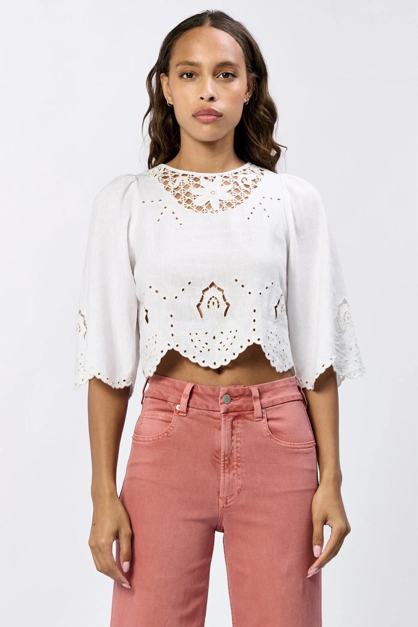 Blythe Novelty Top Embroidery