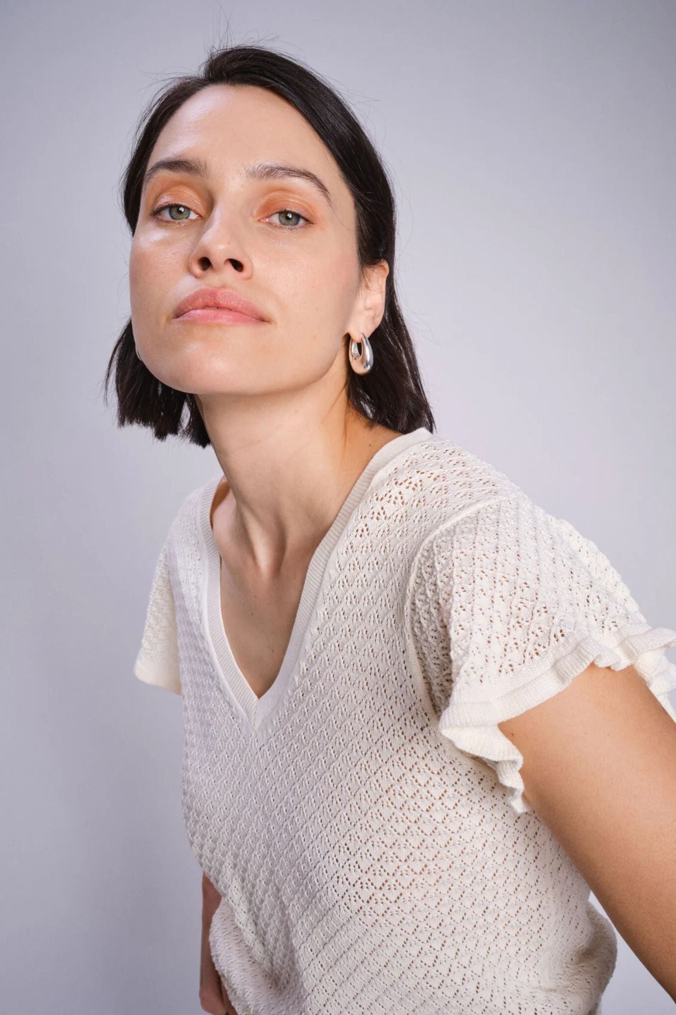 Ganna Pattern V-Neck Knit