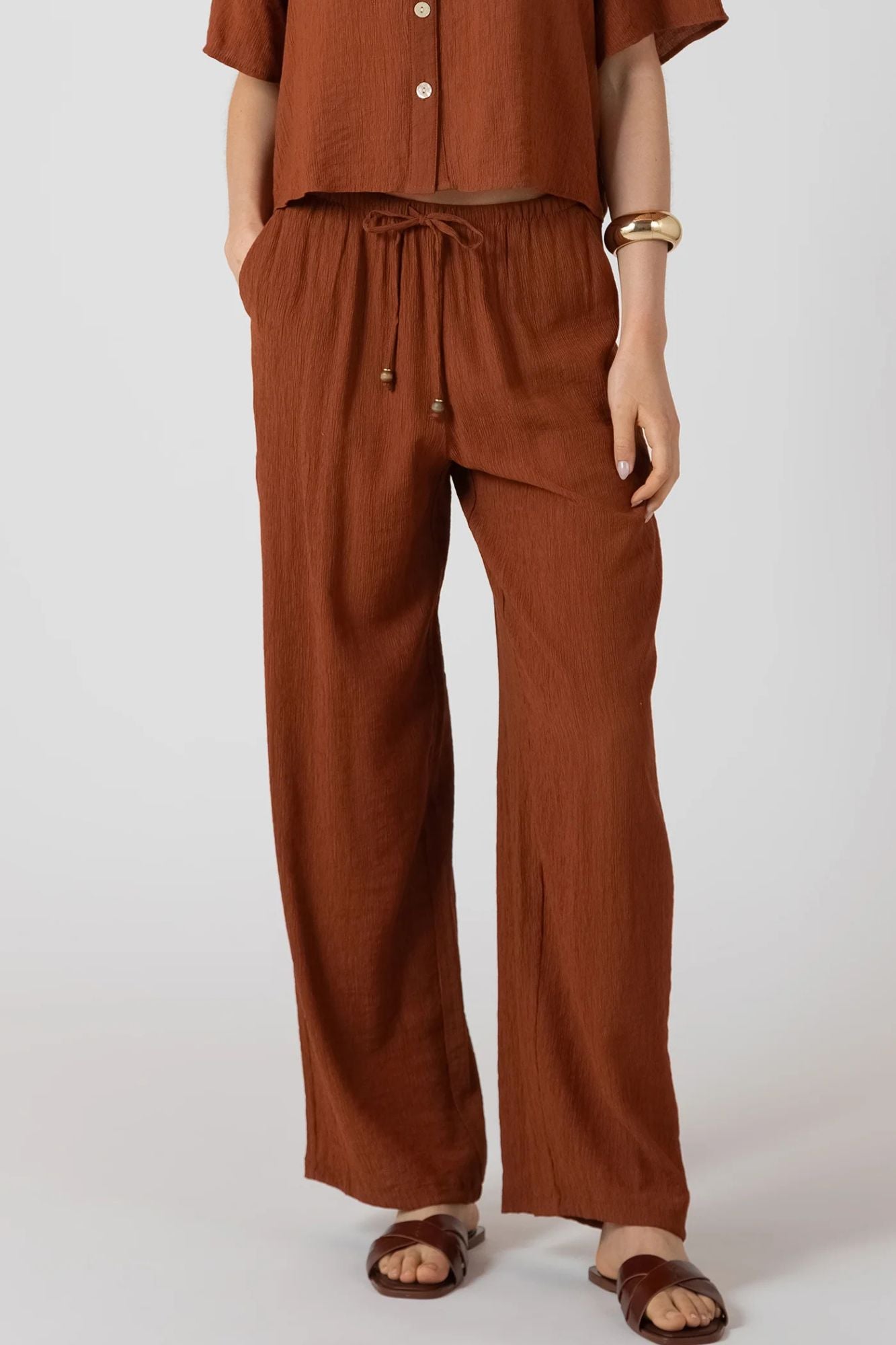 Drawstring Wide Pant
