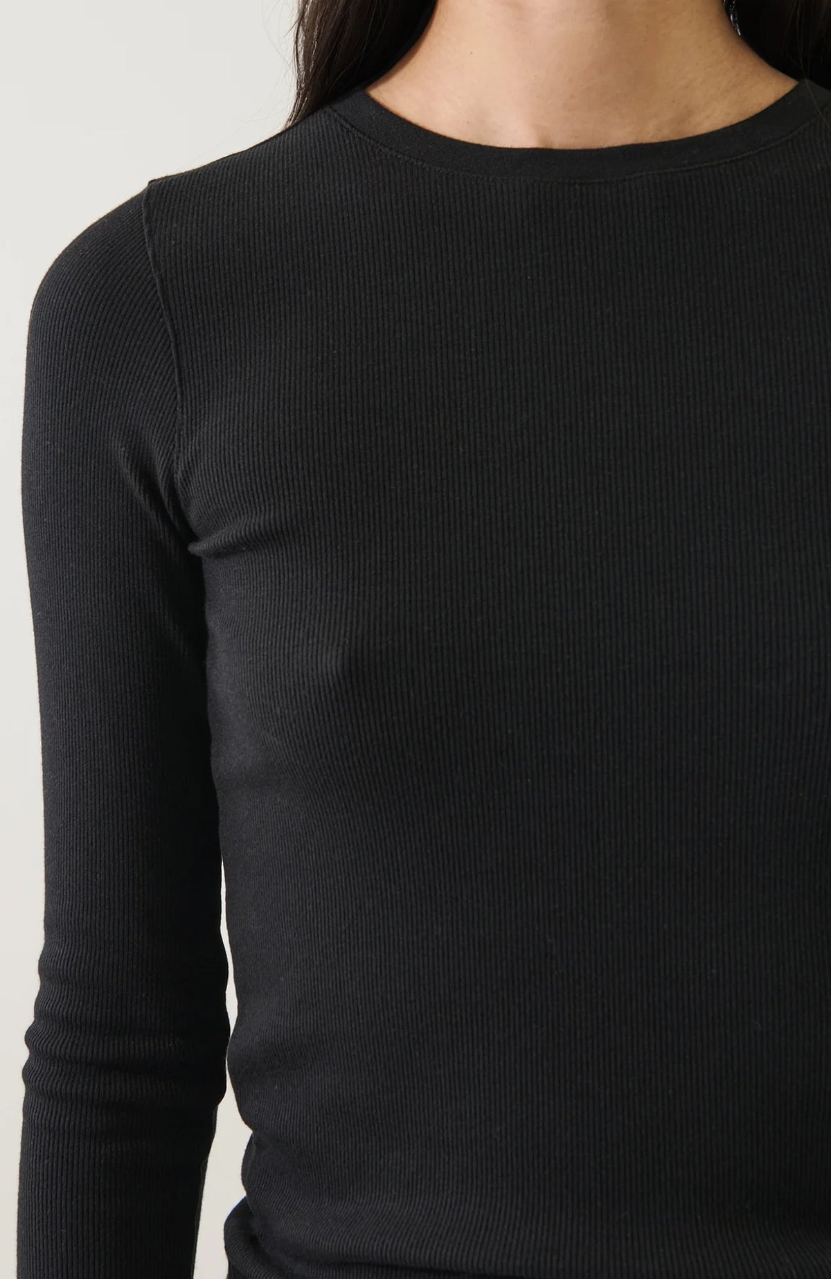 Stretch Ribbed Crew T-Shirt