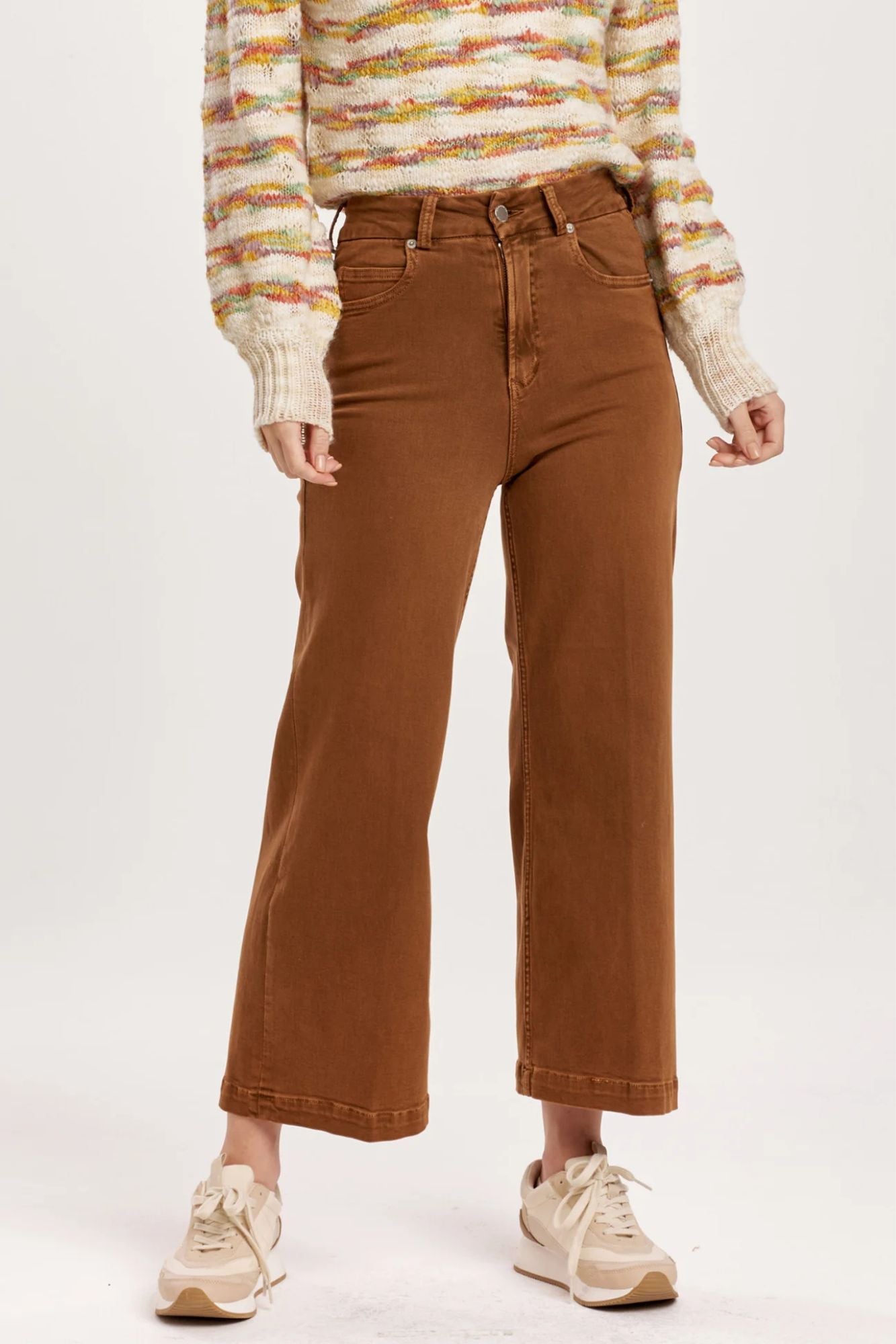 Audrey Cropped Wide Leg Jeans
