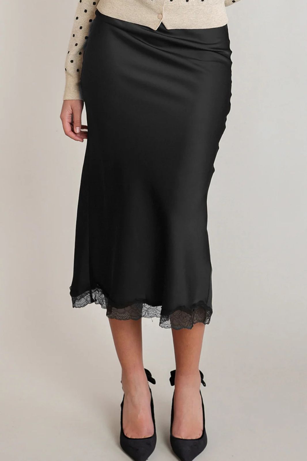 Satin Lace Skirt