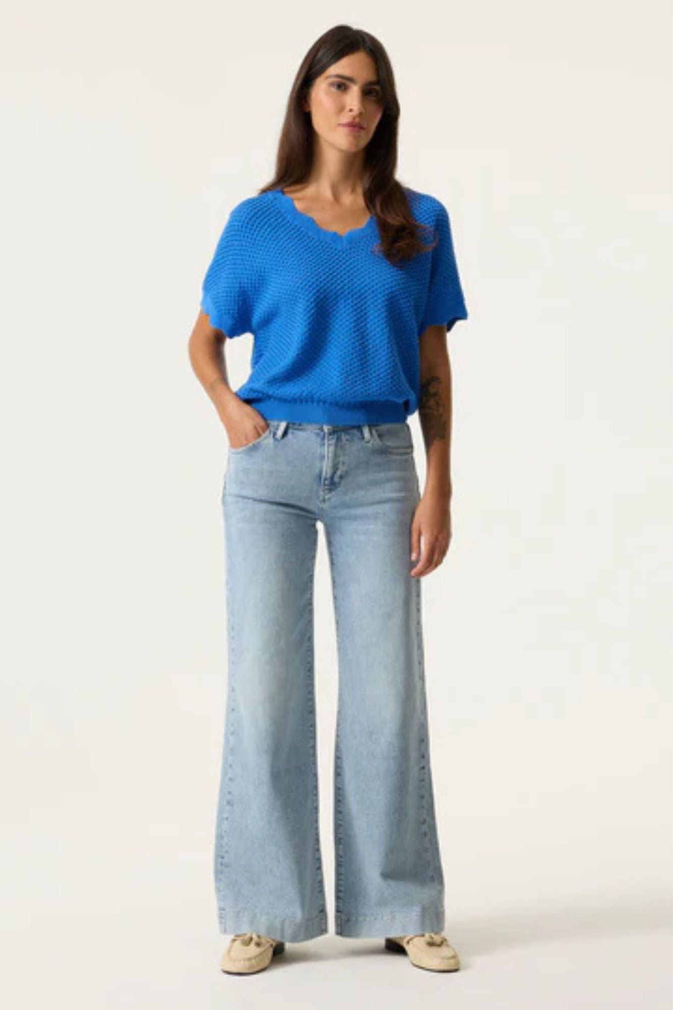 Scallop Neck Summer Sweater