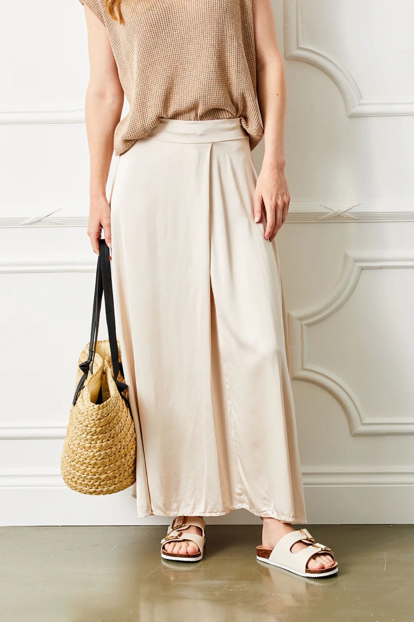 Grenada Satin Floaty Maxi Skirt