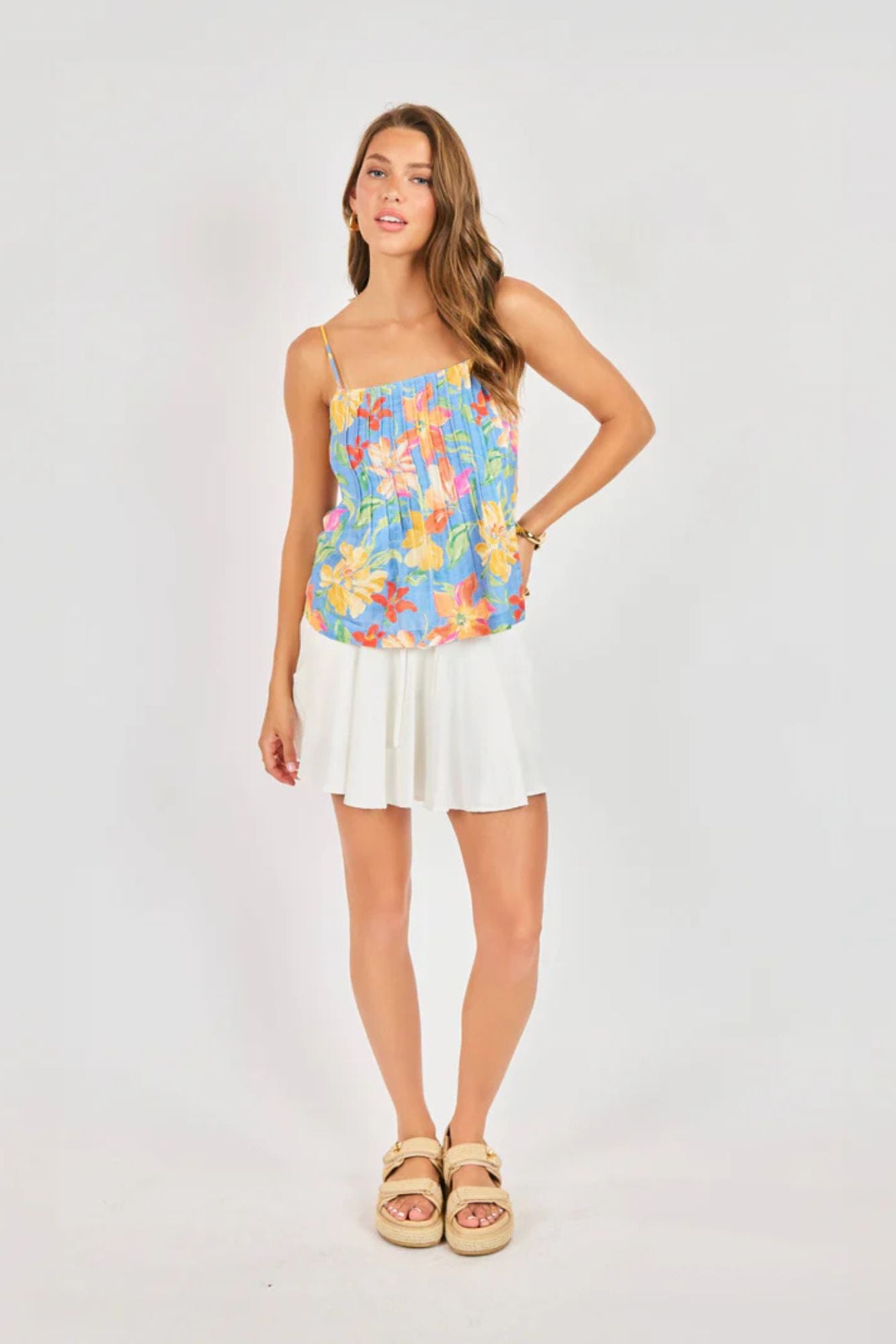 Beach Cowgirl Pleated Cami