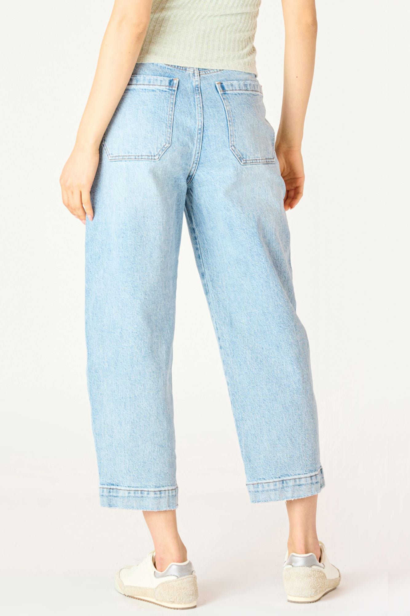 High Rise Straight Leg Ankle Jean