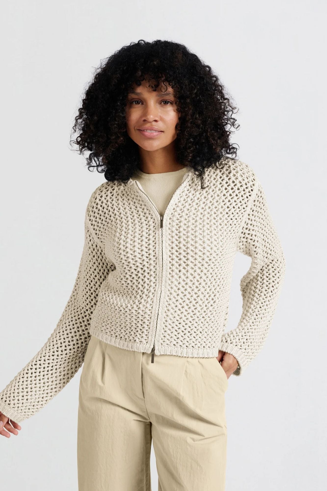 Summer Mesh Stitch Cardigan