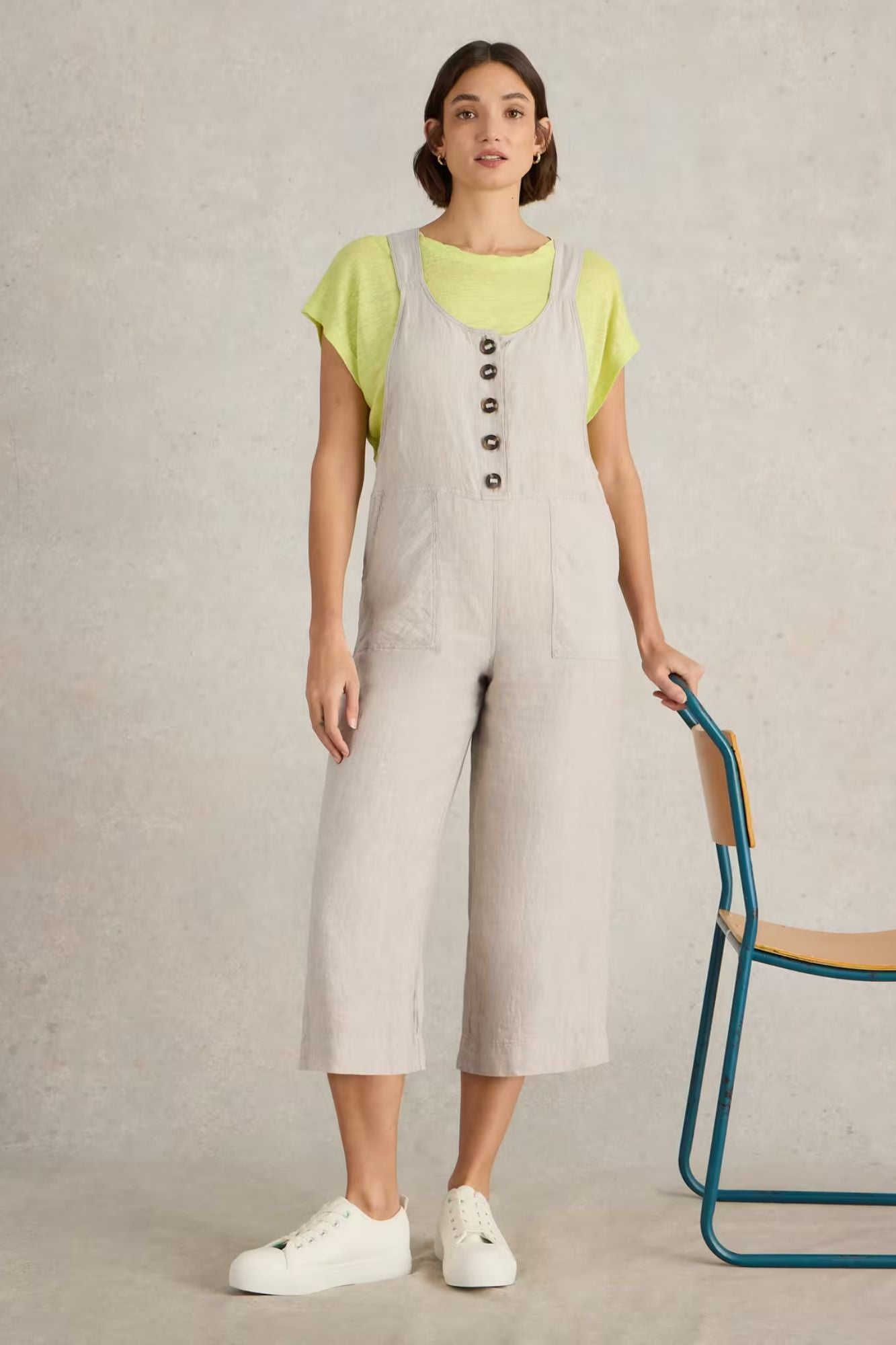 Viola Linen Dungaree