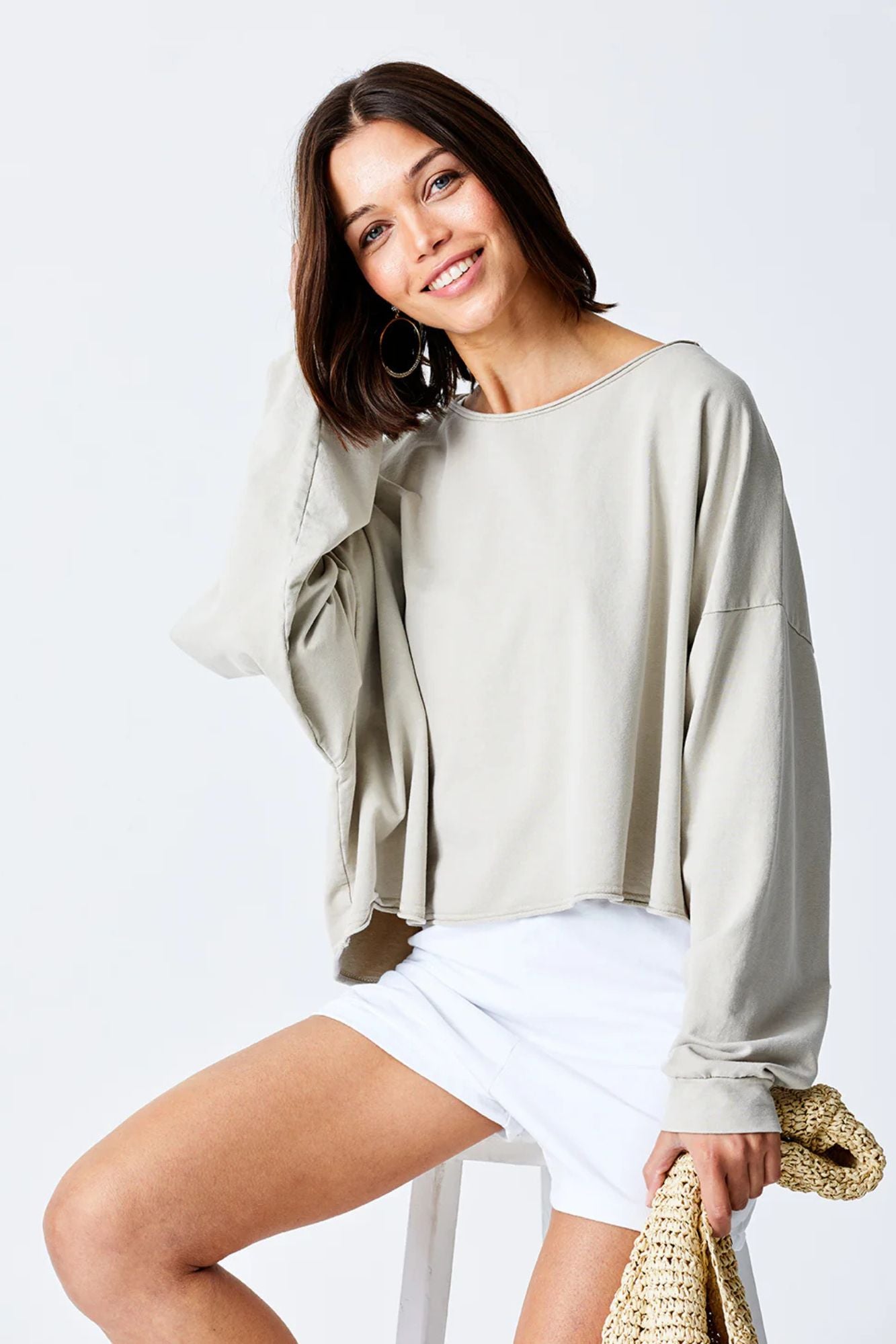 Palmer Short Washed Sweatshirt