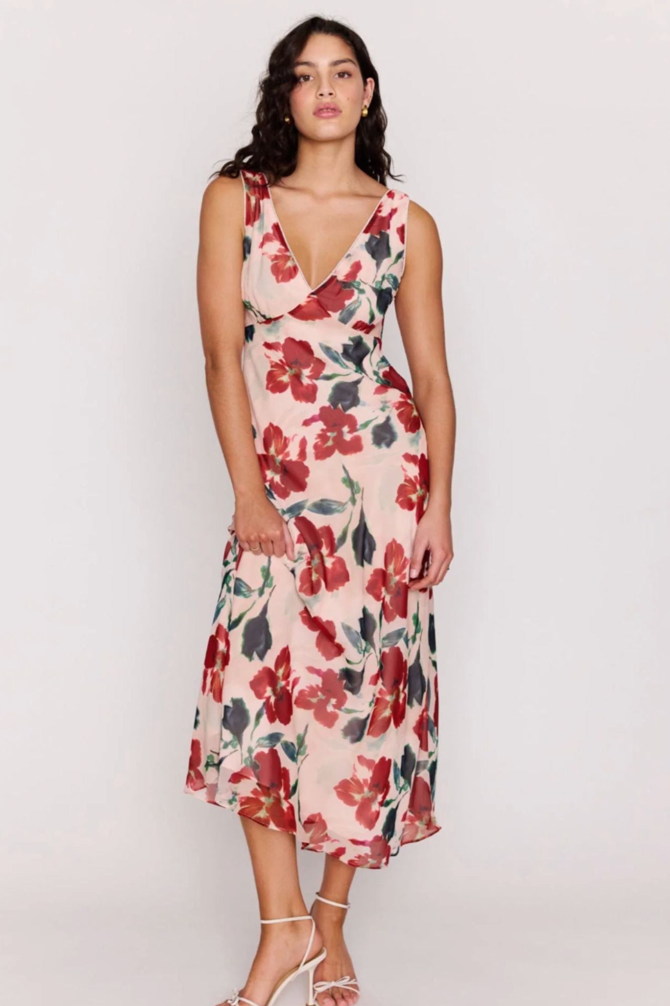 Arabella Bias Midi Dress