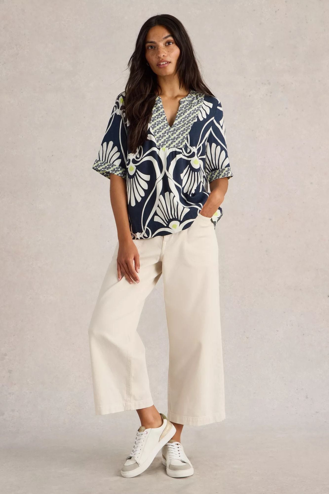 Ash Linen Top