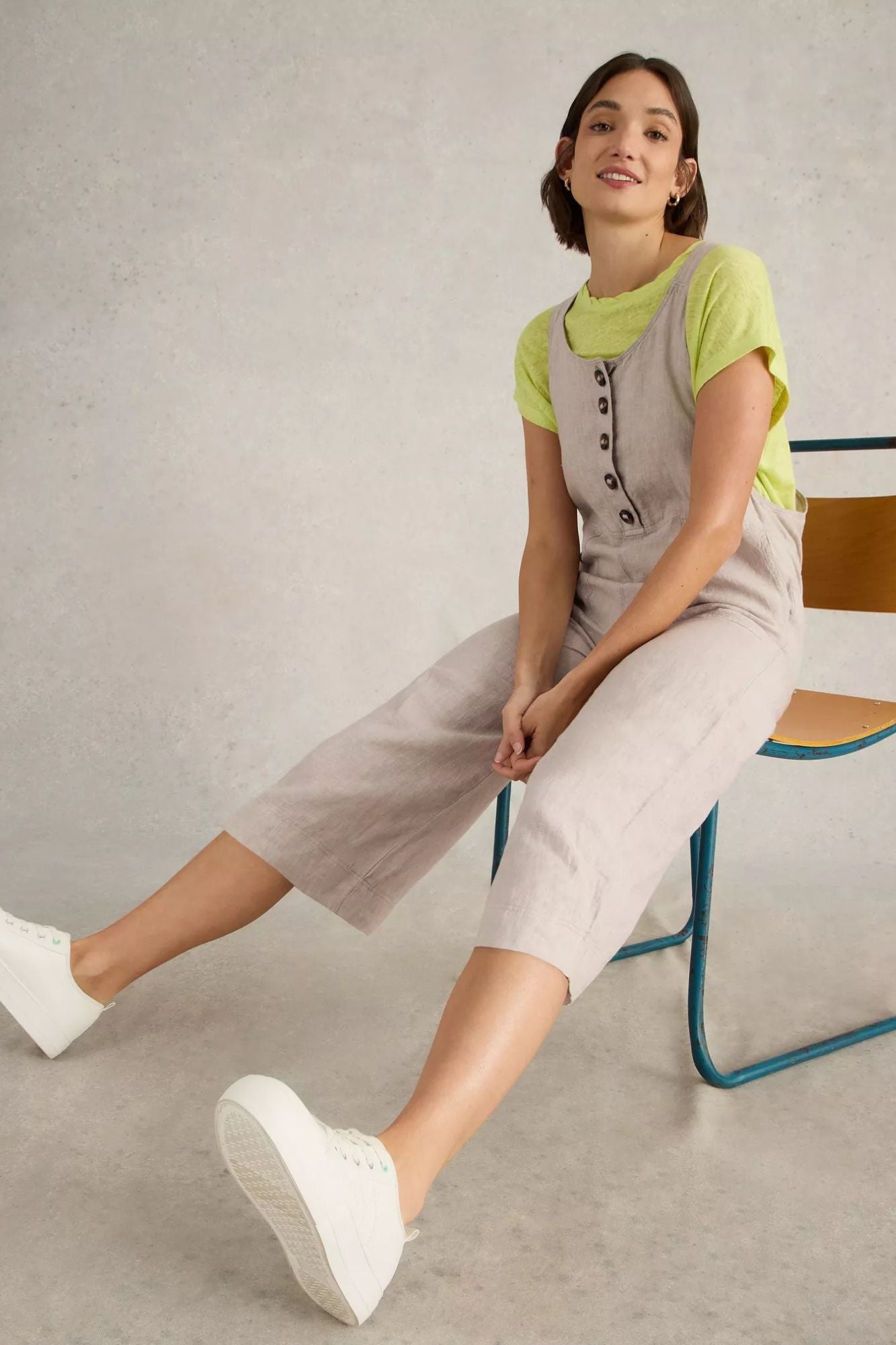 Viola Linen Dungaree