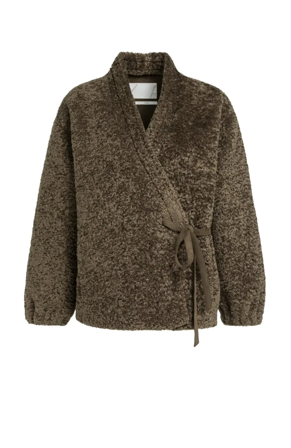 Faux Fur Kimono Wrap Jacket