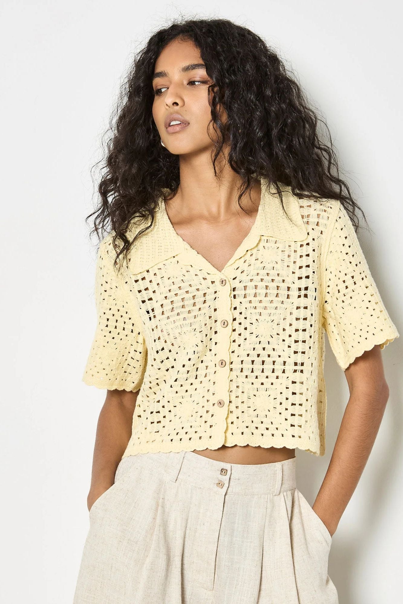 Crochet Collar Top