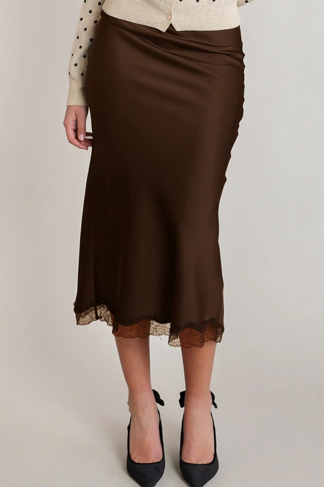 Satin Lace Skirt
