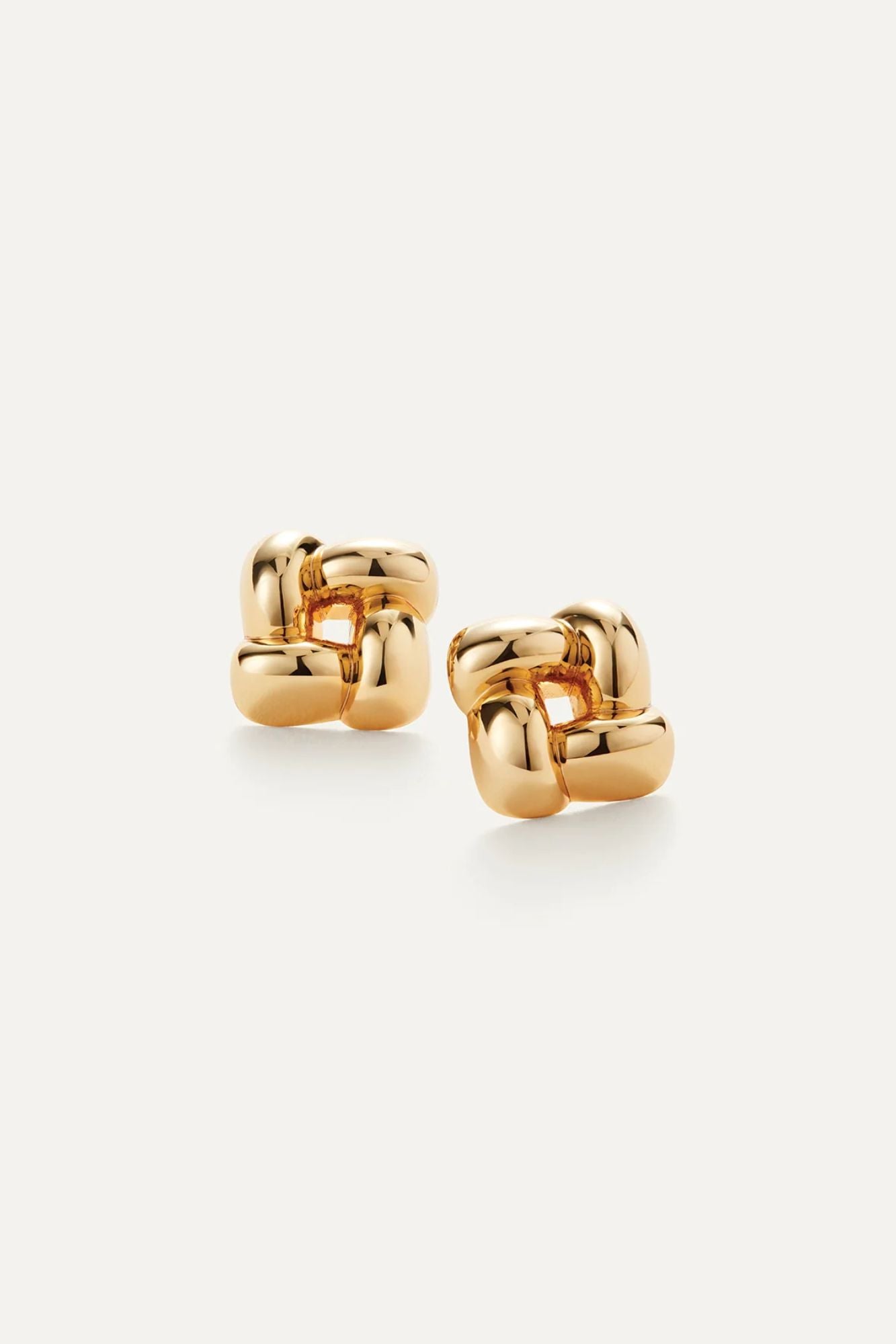 Small Woven Square Earrings