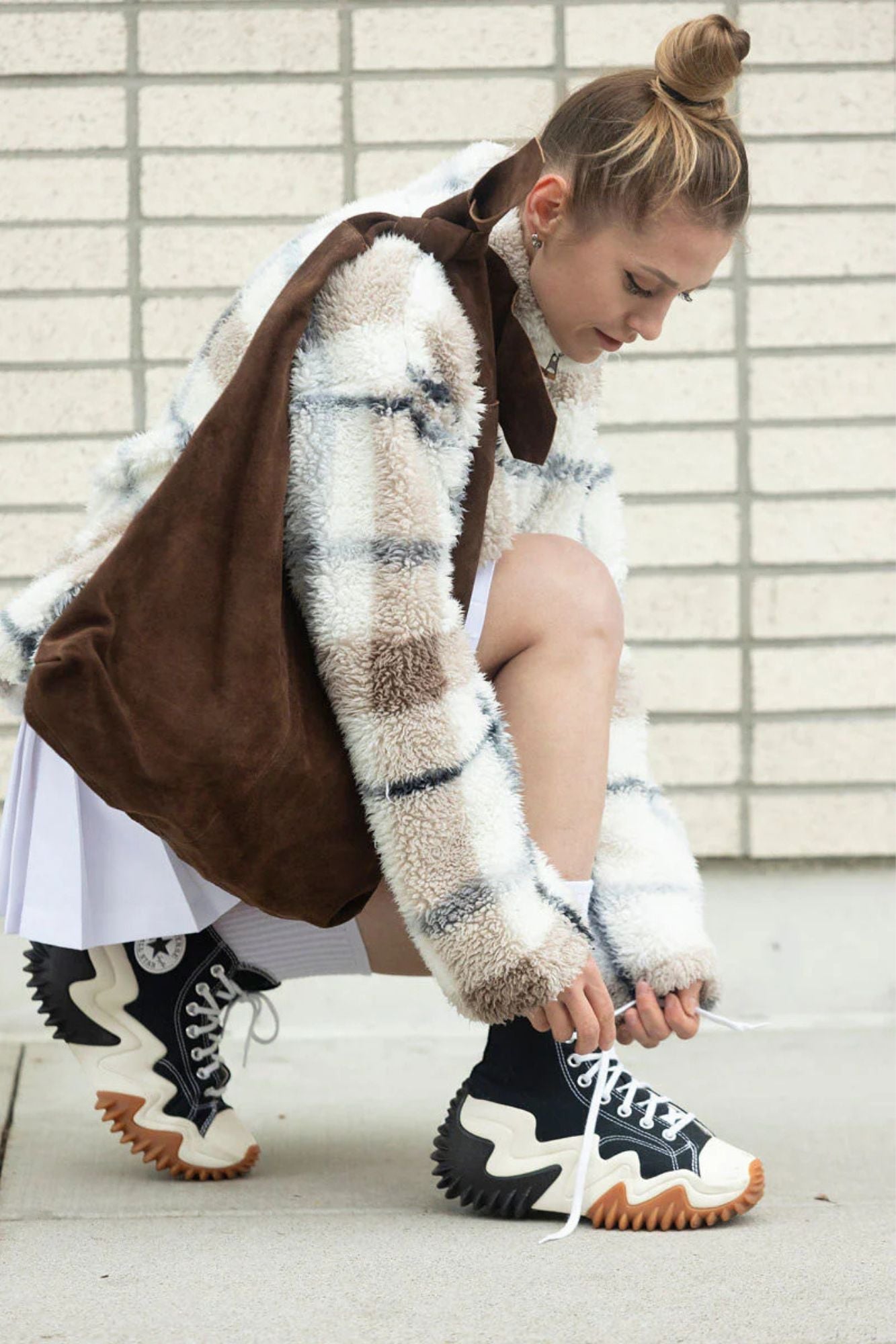 Knot Suede Shoulder Bag