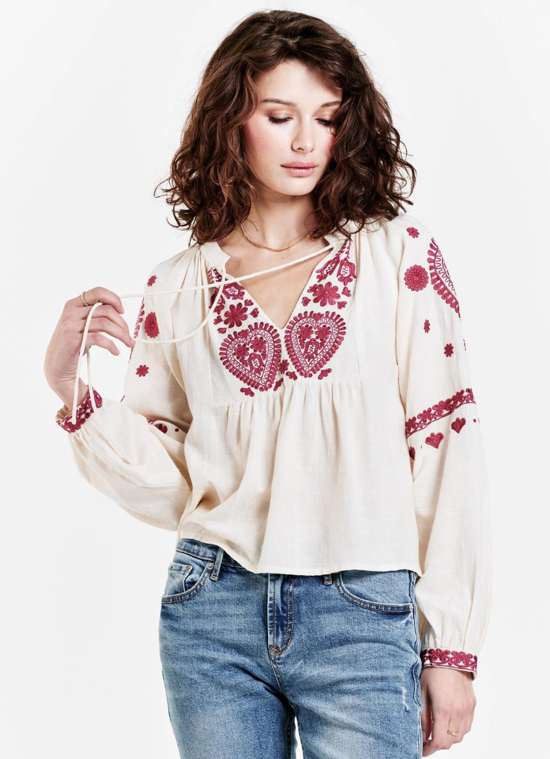 Natalia Embroidery Detail Top