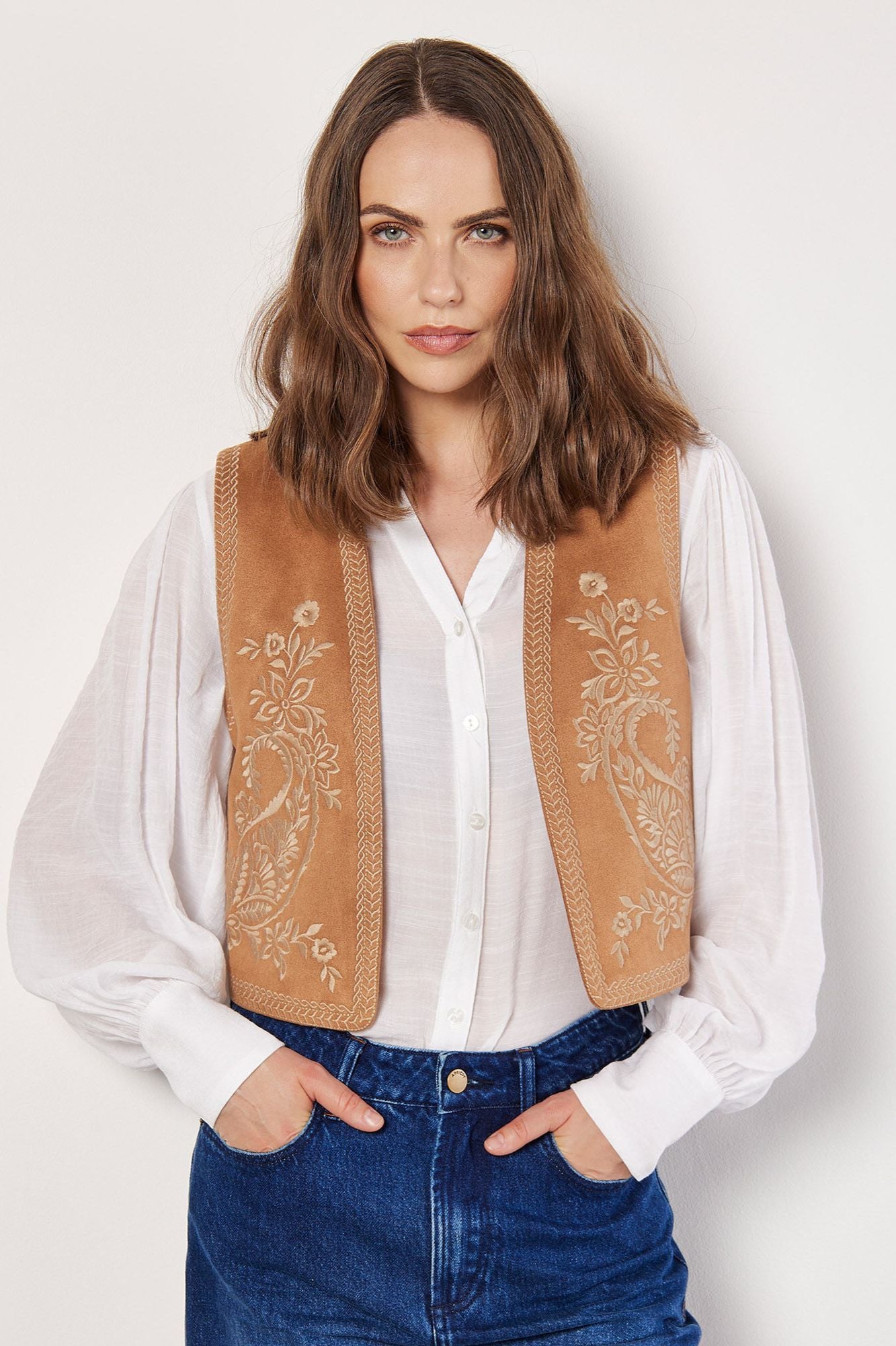 Paisley Suedette Vest
