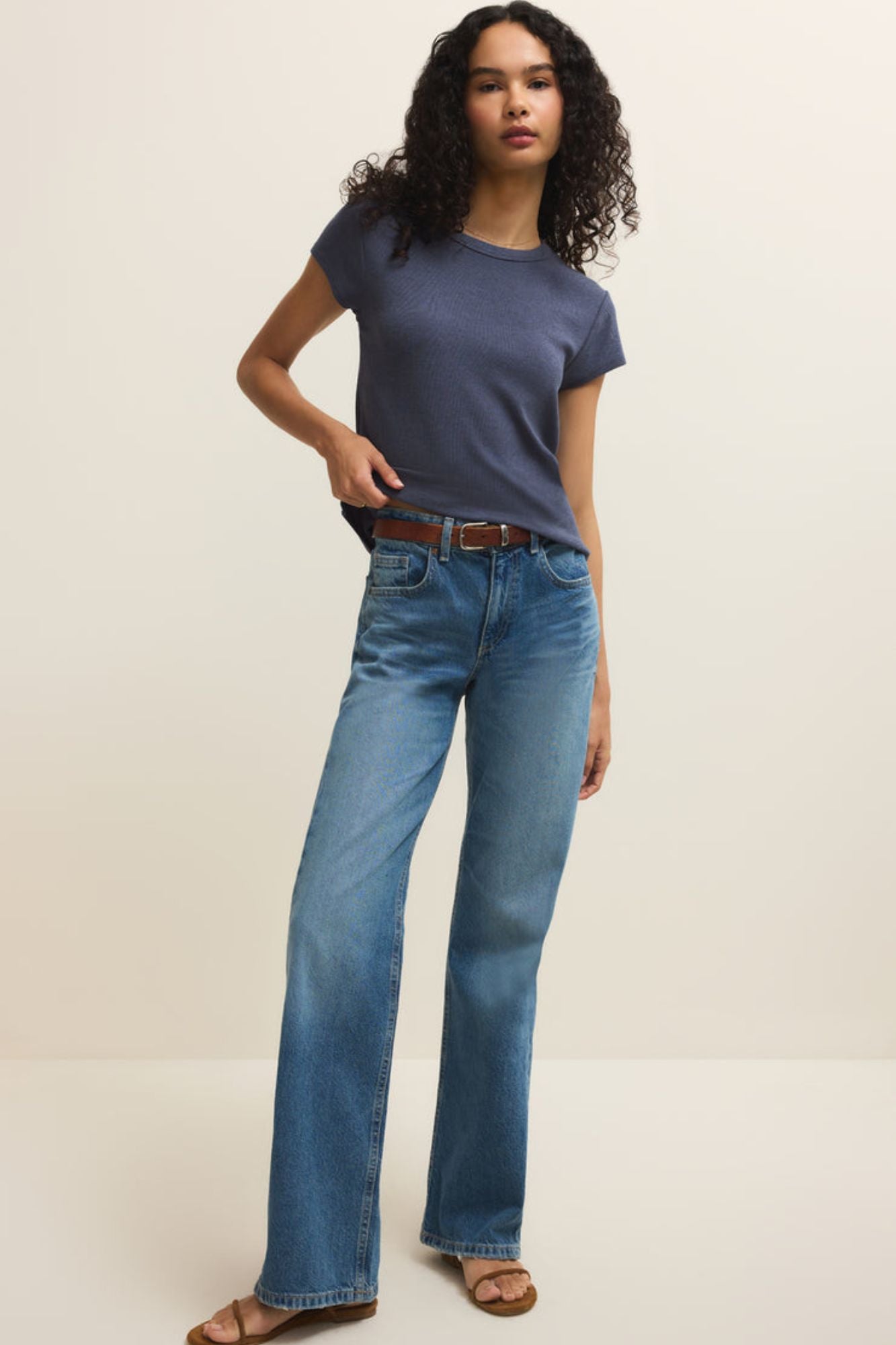 Ranae Rib Short Sleeve Top