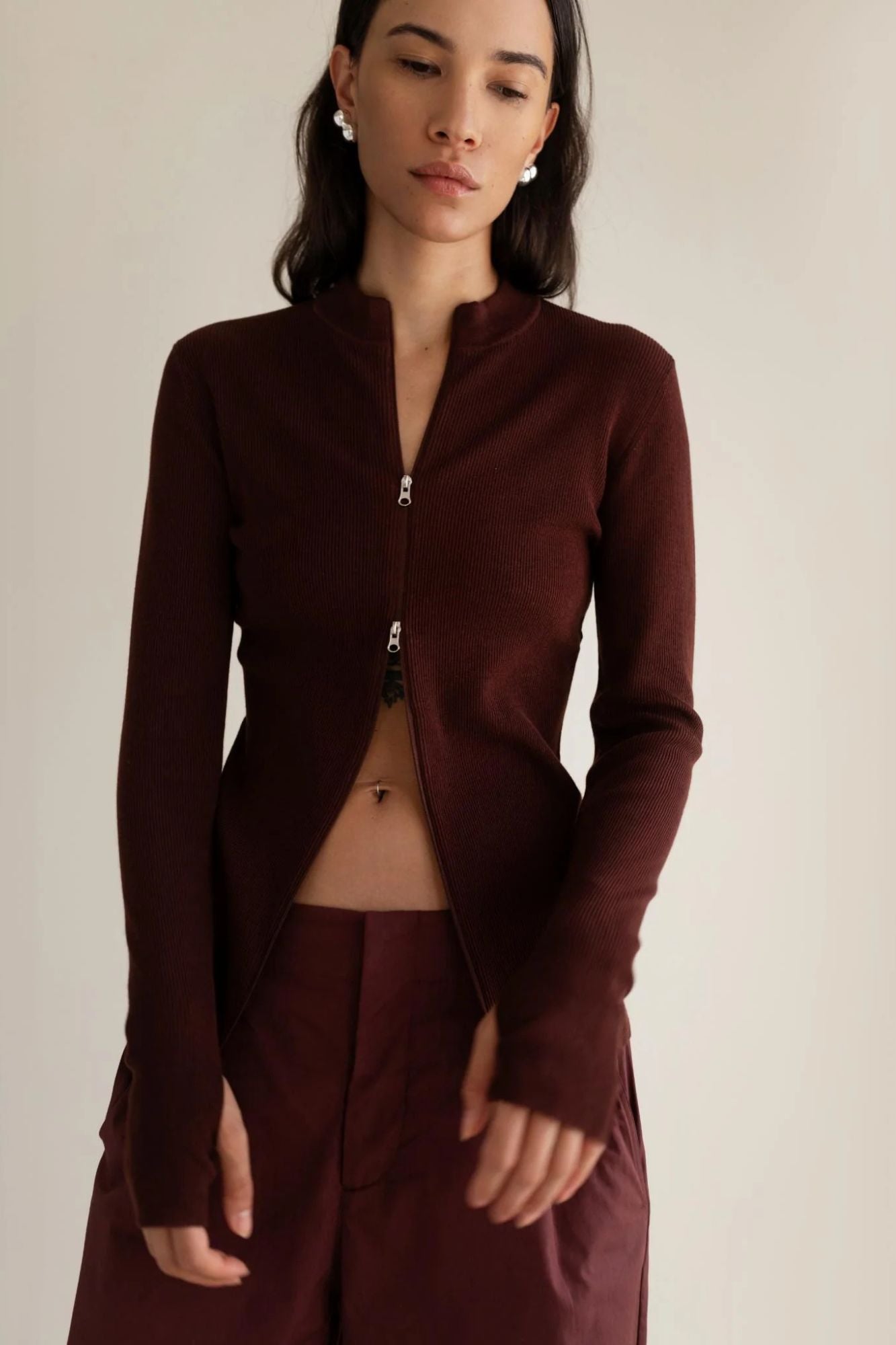 Gabrielle Rib Zip Jacket