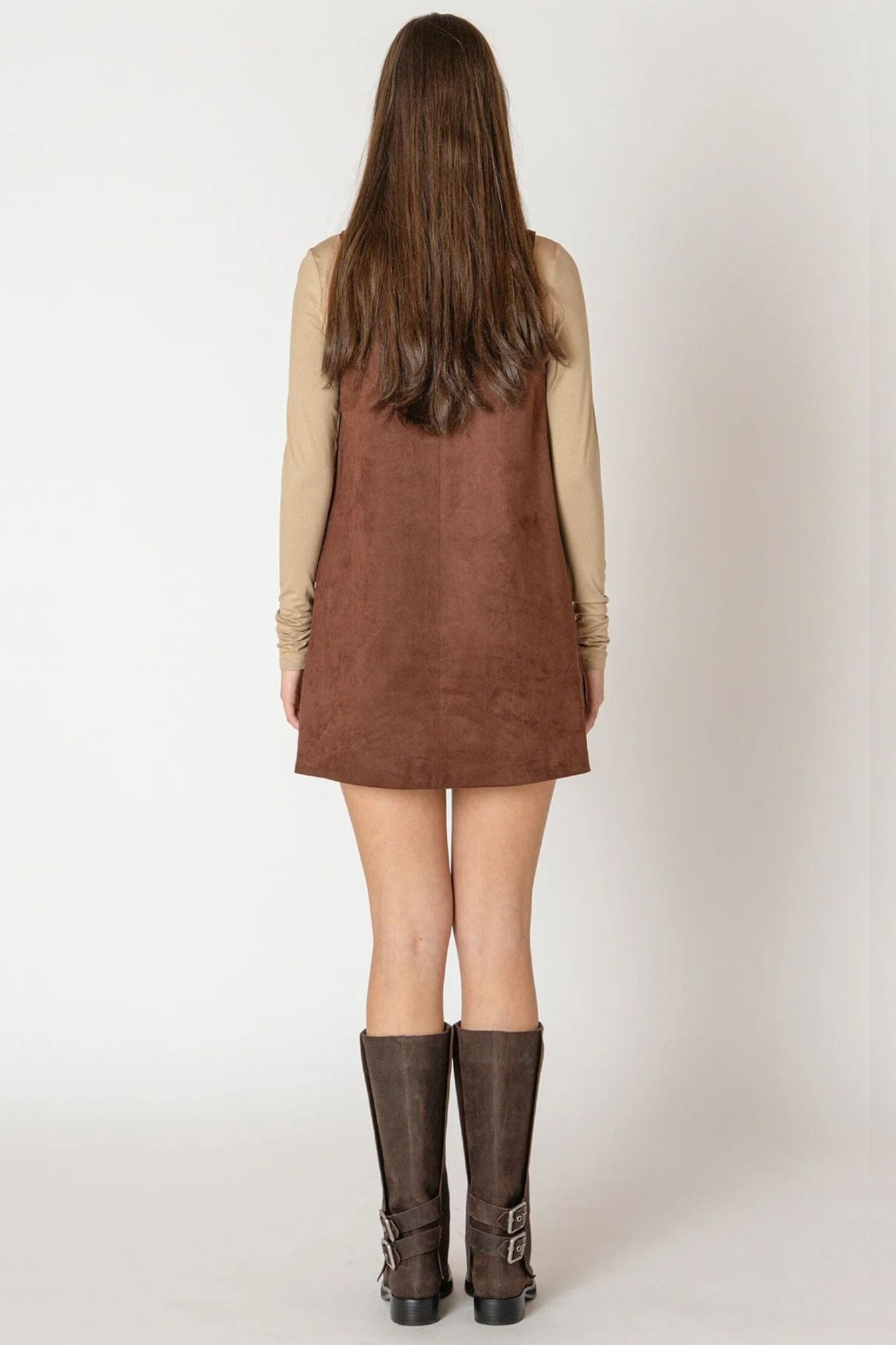 Faux Suede Mini Dress