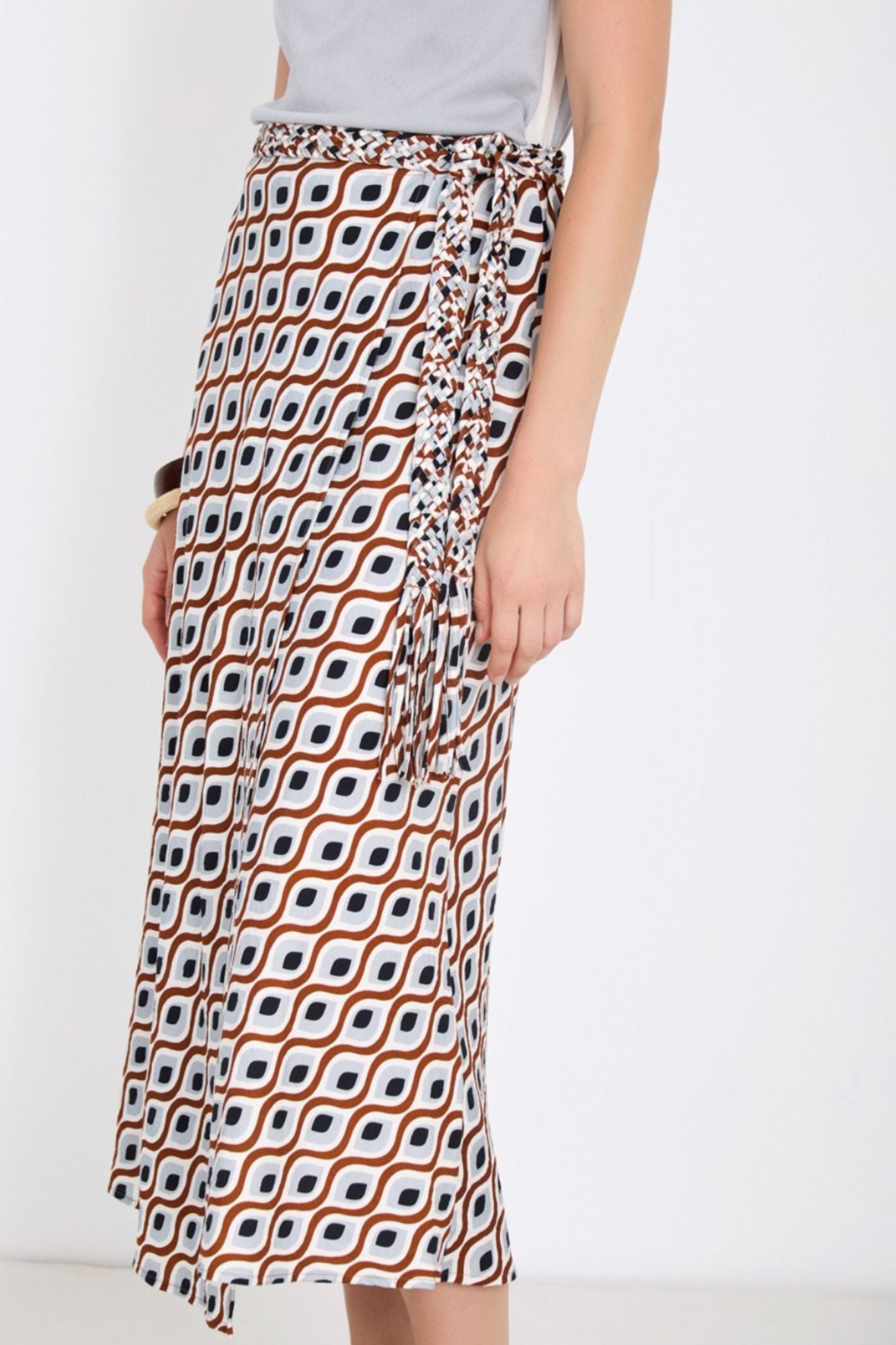 Retro Print Skirt