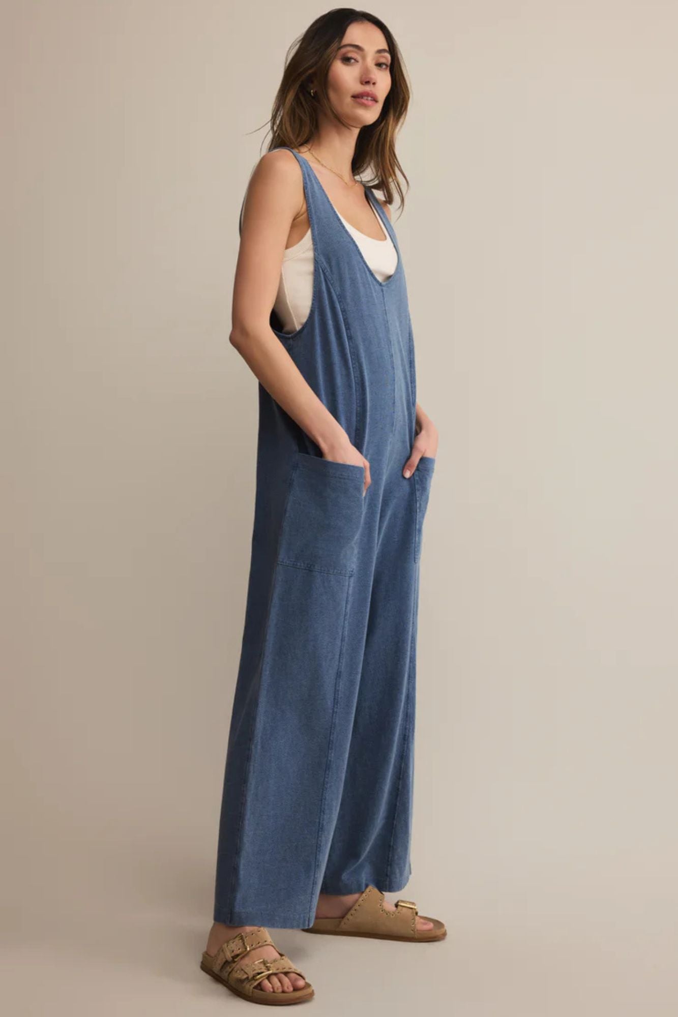 Everyday Jersey Denim Jumpsuit