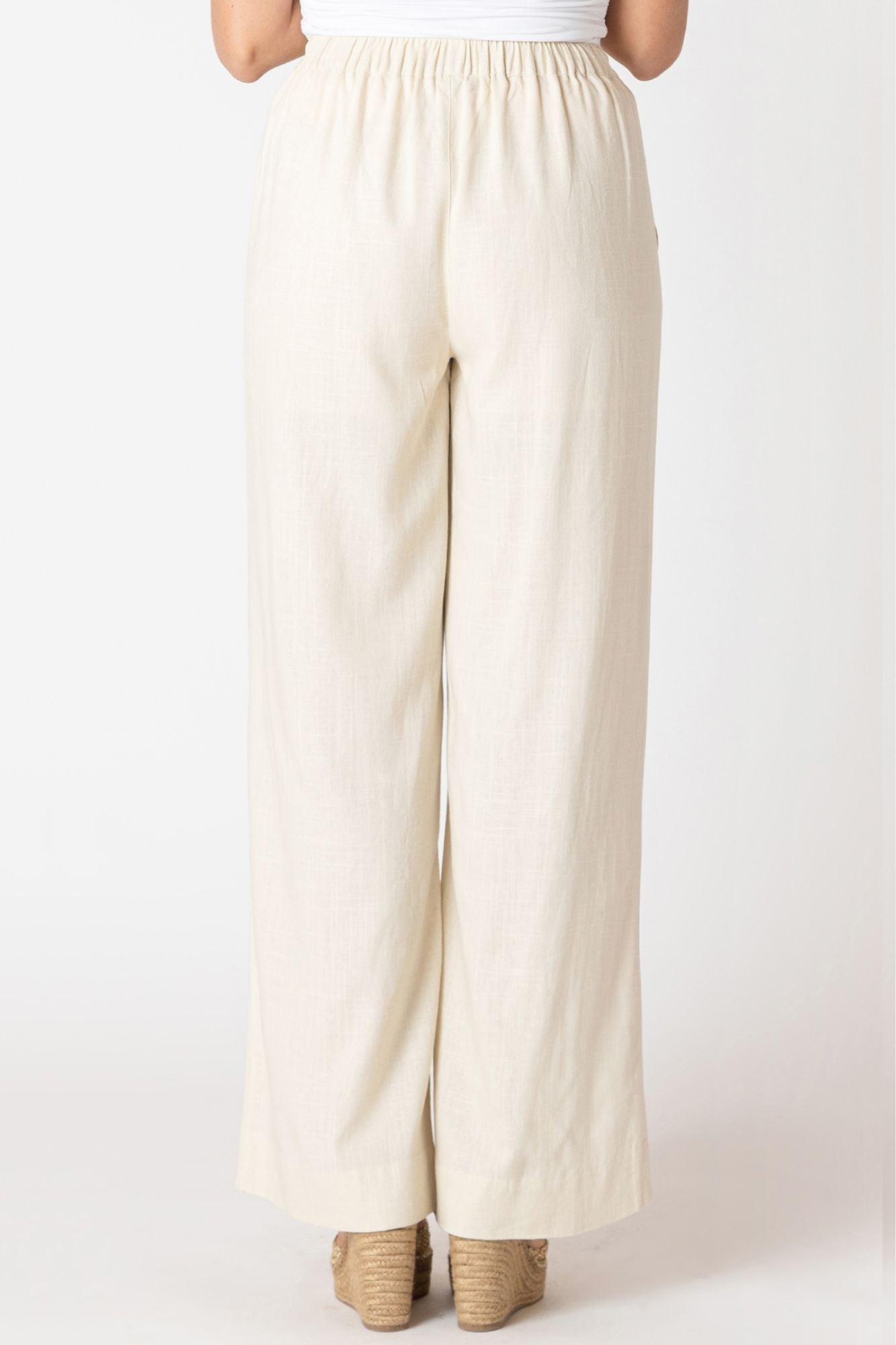 Wide Leg Elastic Waist Pant