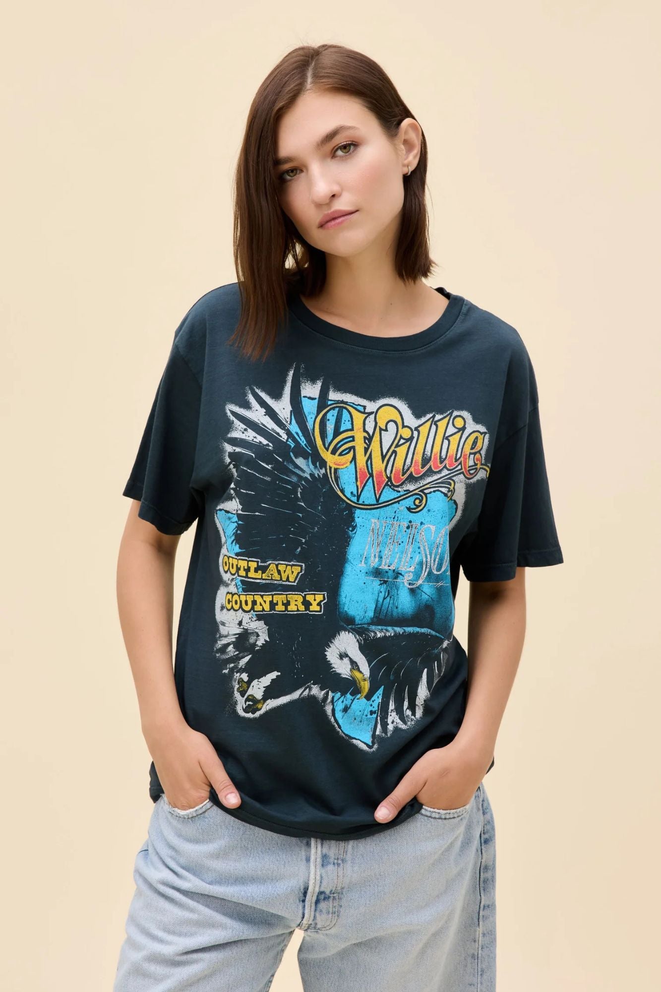 Willie Nelson Outlaw Country Boyfriend Tee