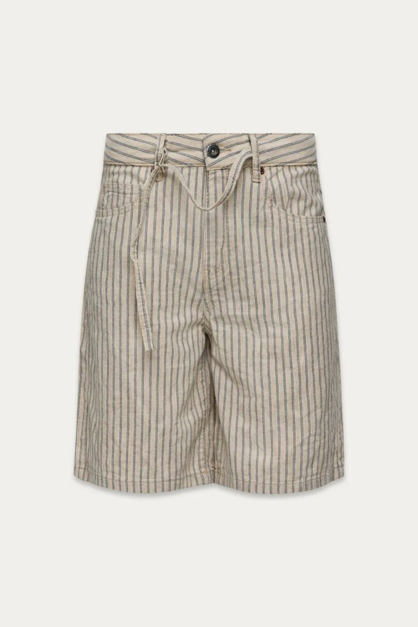 Herringbone Belted Shorts