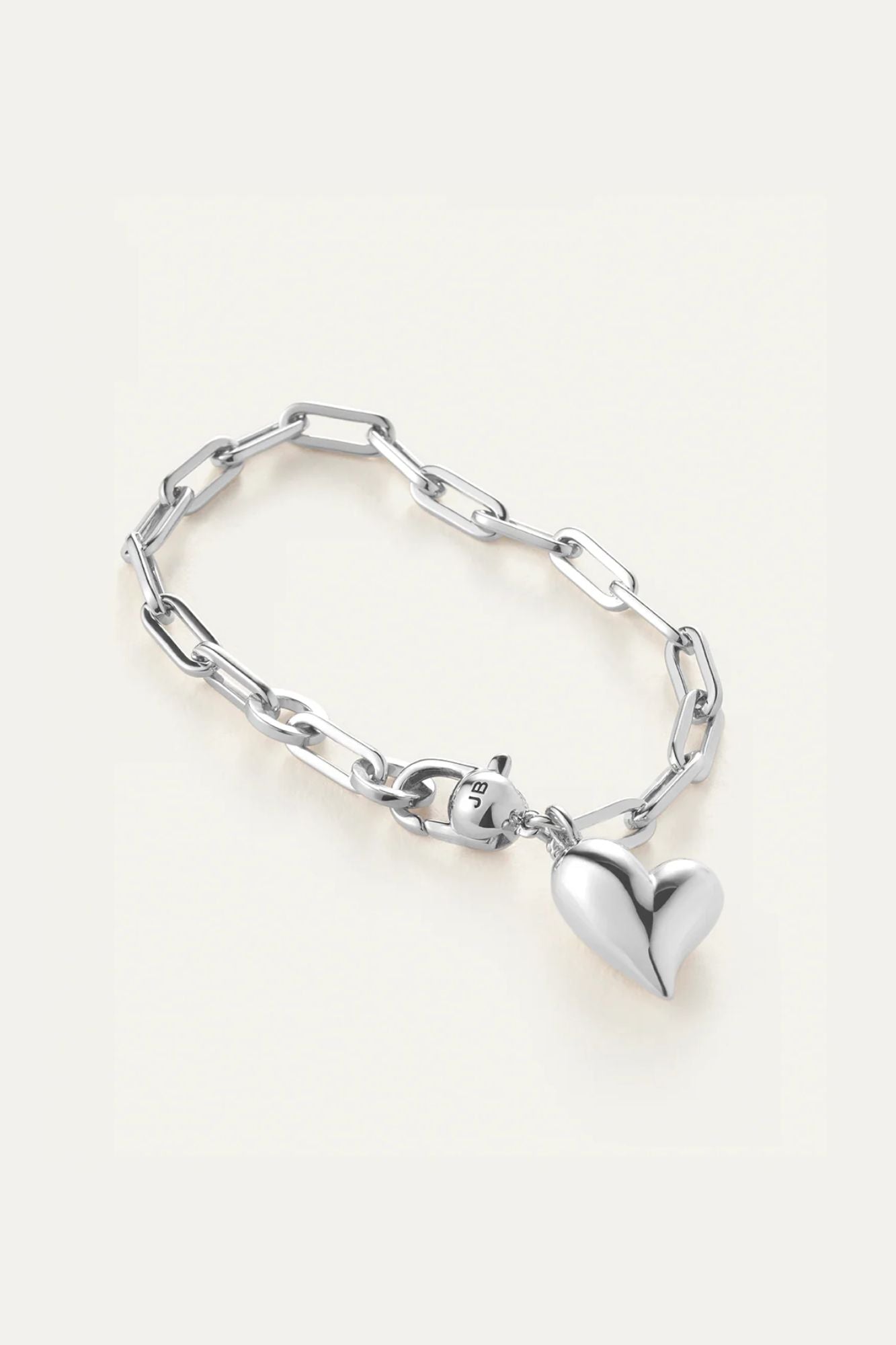 Puffy Heart Bracelet | Silver